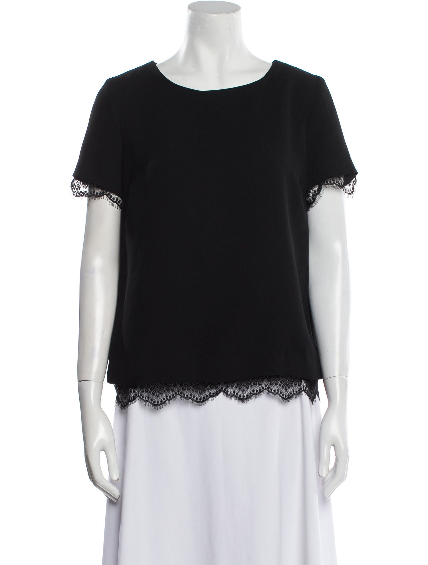 Sandro Bateau Neckline Short Sleeve Blouse
