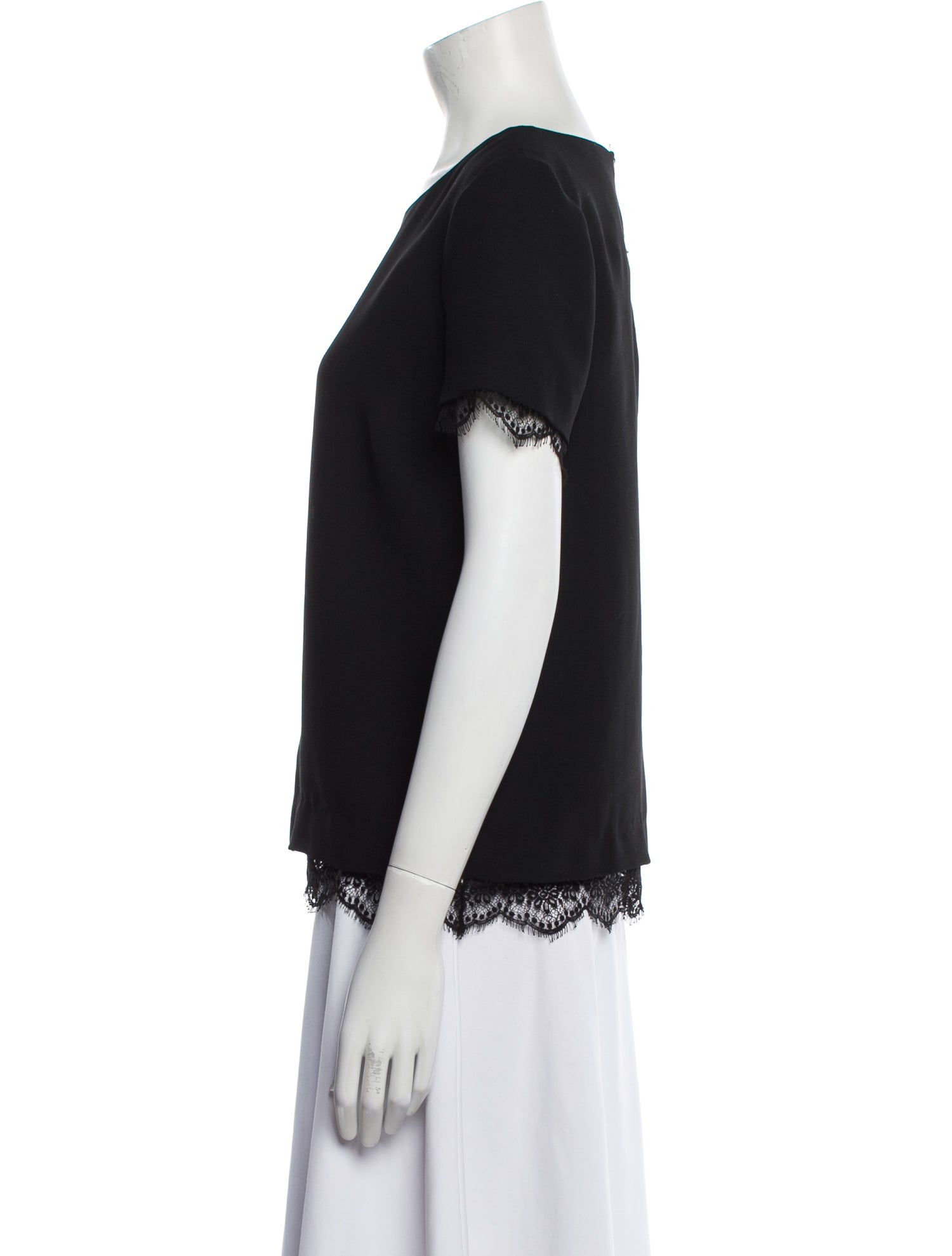 Sandro Bateau Neckline Short Sleeve Blouse