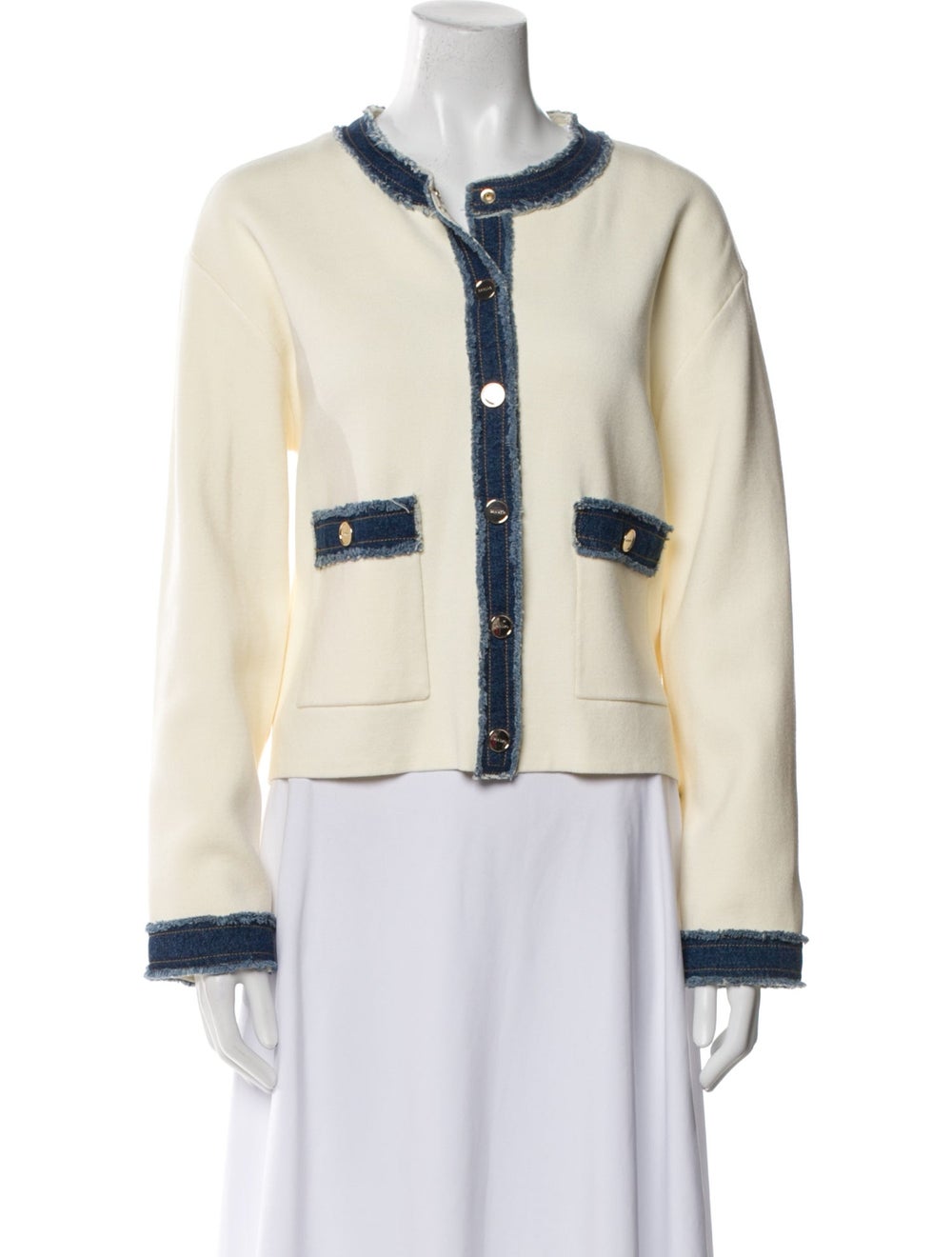 Sandro Jacket Neutrals Collarless Designer size 3. - image 1