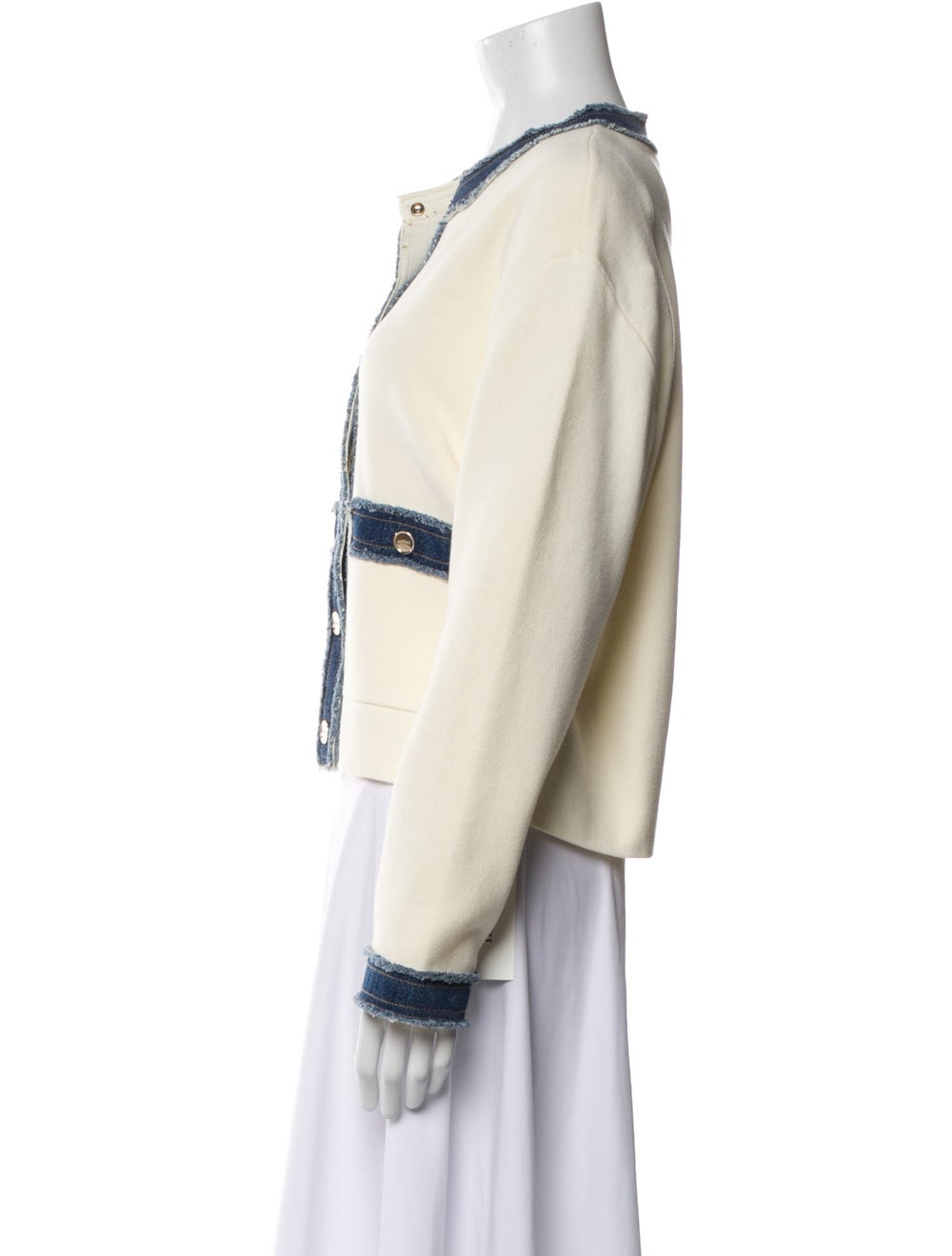 Sandro Jacket Neutrals Collarless Designer size 3. - image 2