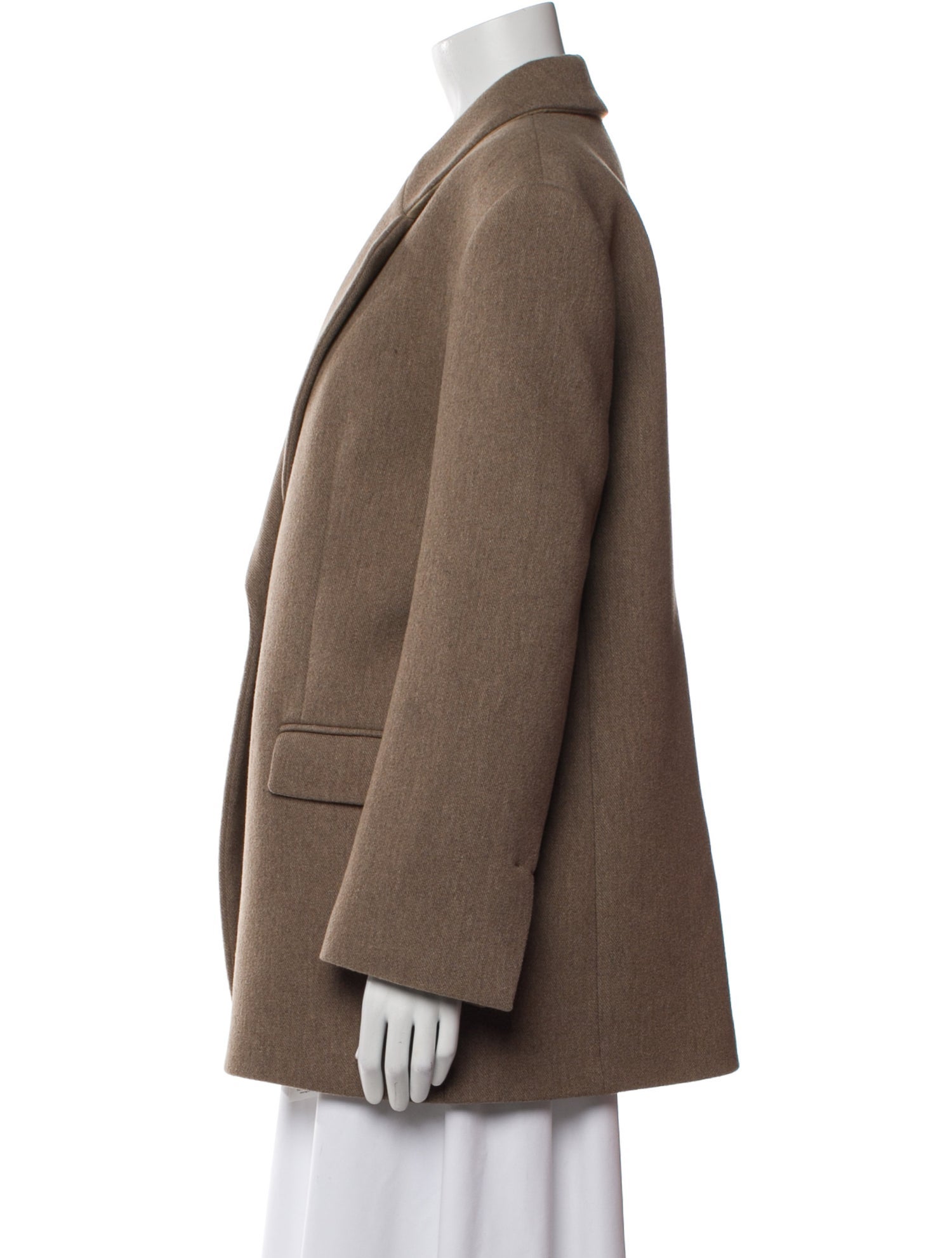 Sandro Wool Faux Fur Coat