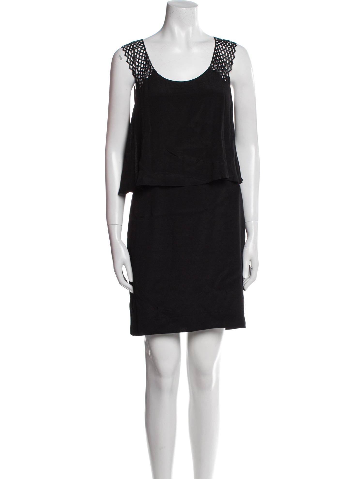 Sandro Scoop Neck Mini Dress