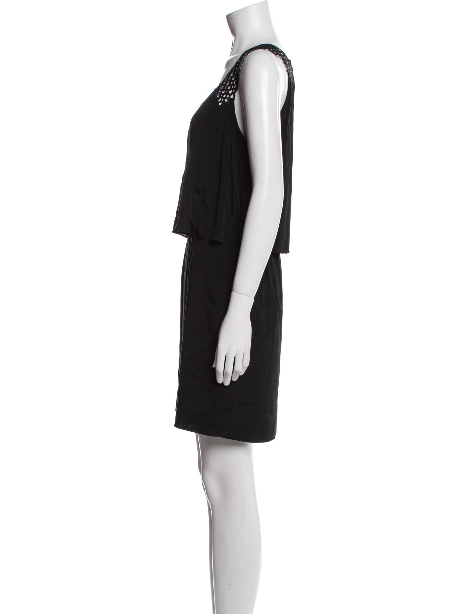 Sandro Scoop Neck Mini Dress