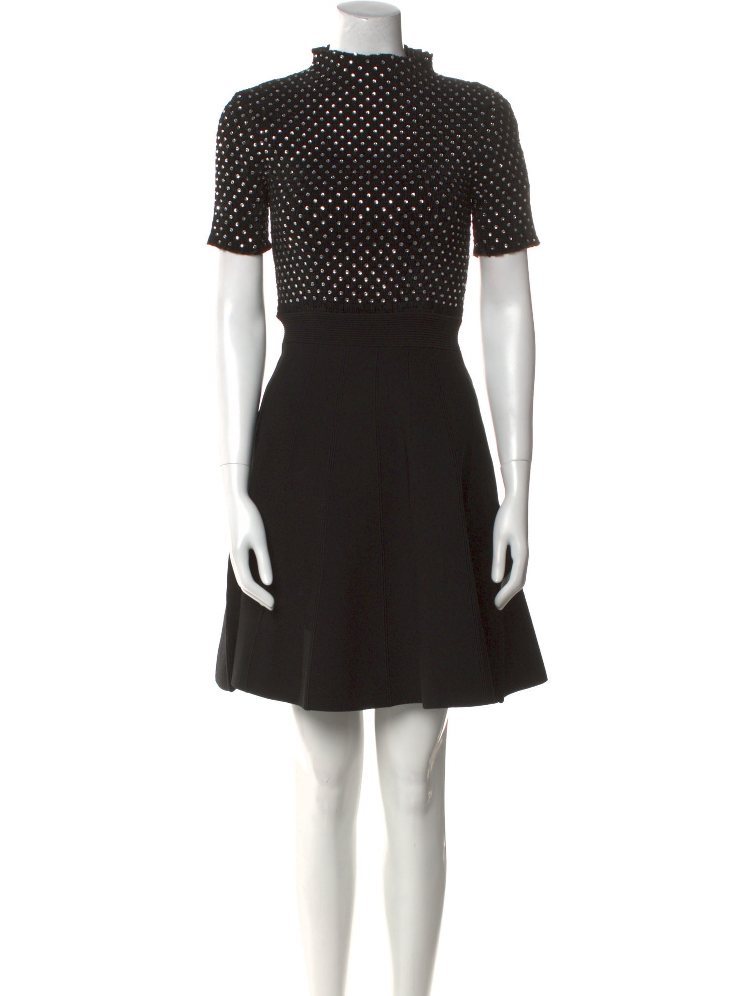 Sandro Mock Neck Knee-Length Dress