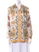 Sandro Silk Paisley Print Button-Up Top
