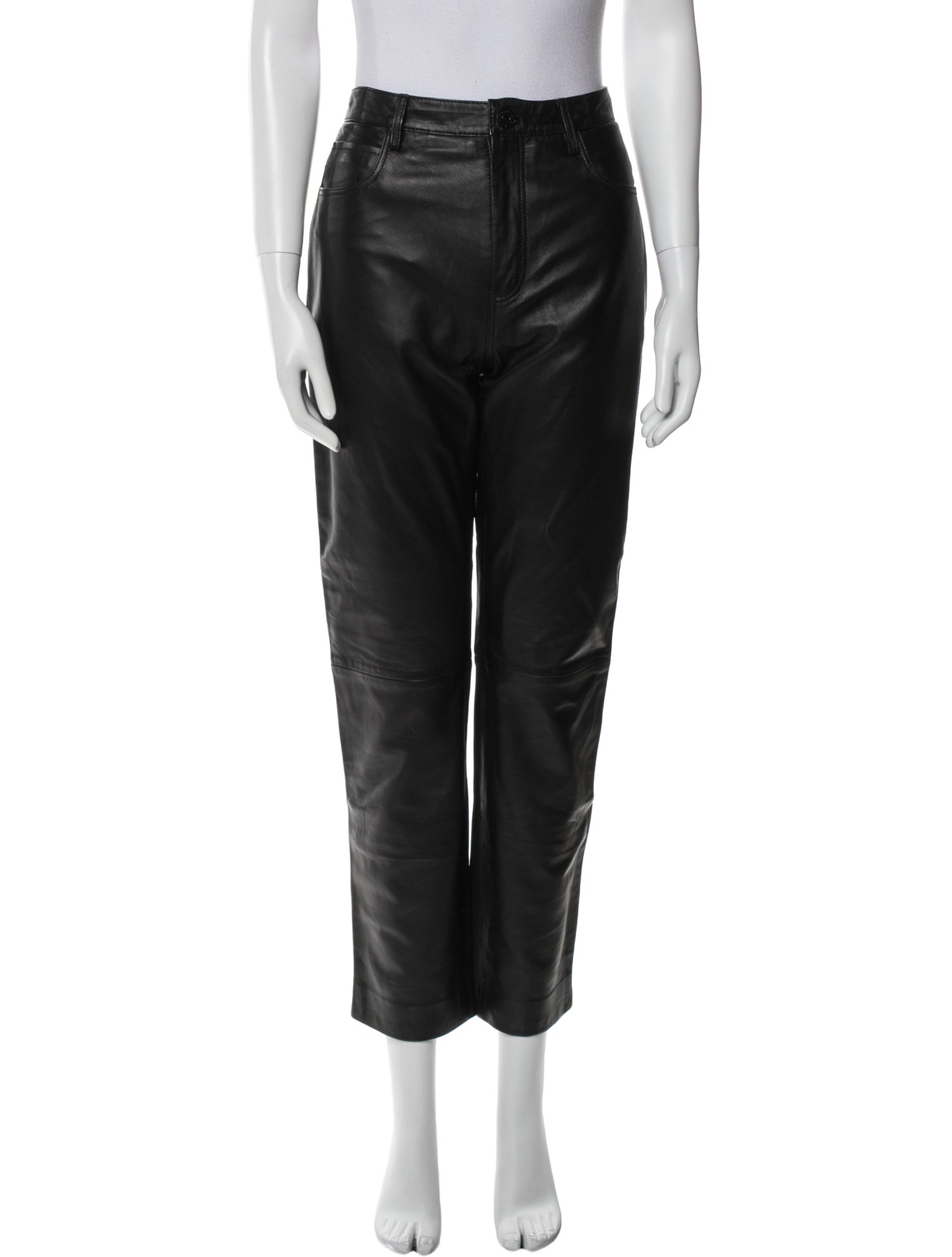Sandro Lamb Leather Straight Leg Pants w/ Tags