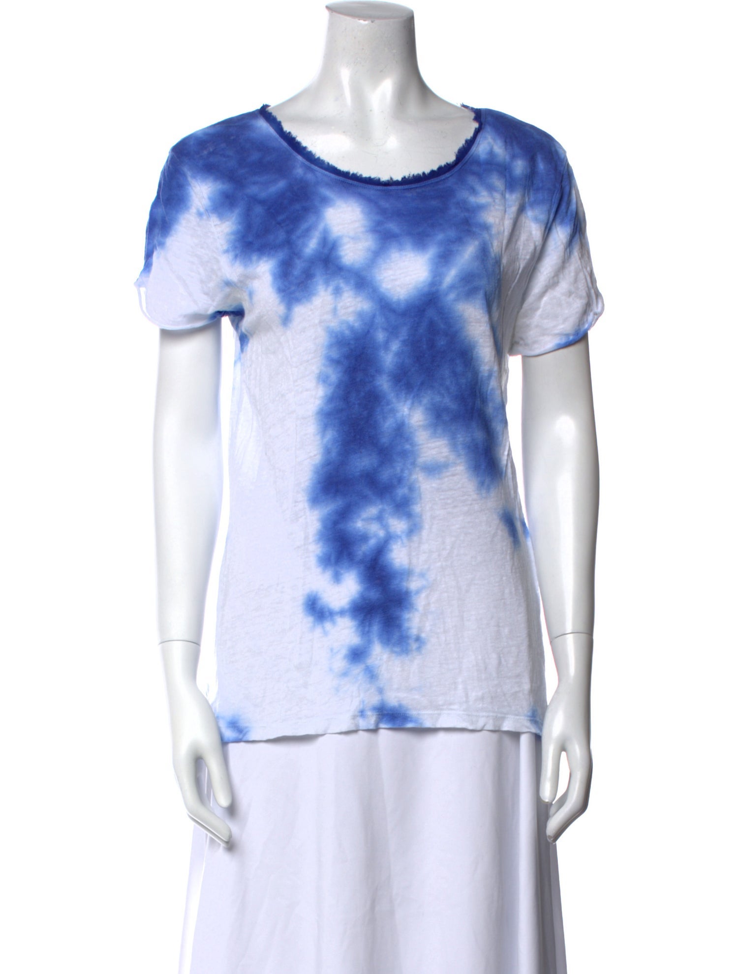 Sandro Linen Tie-Dye Print T-Shirt