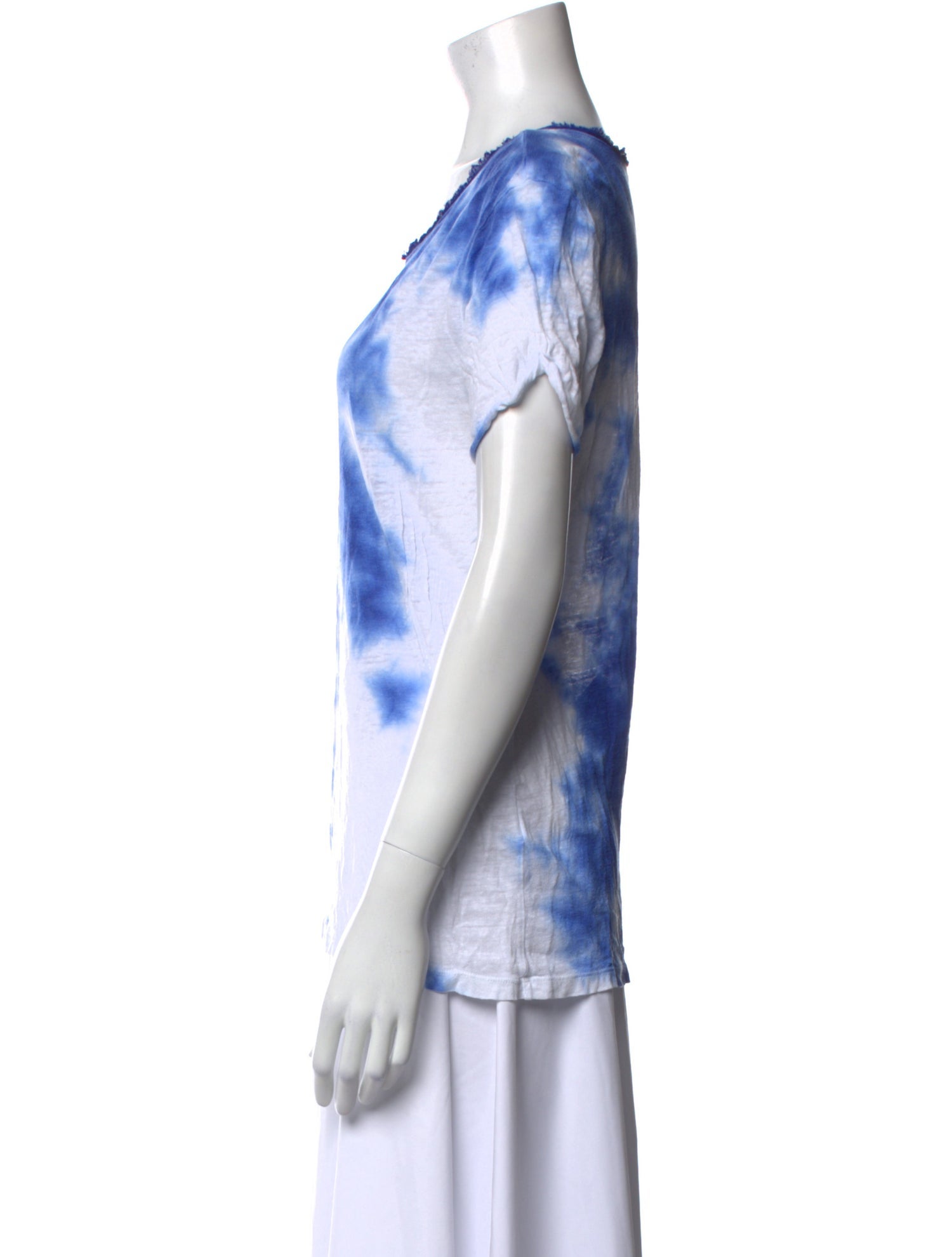 Sandro Linen Tie-Dye Print T-Shirt