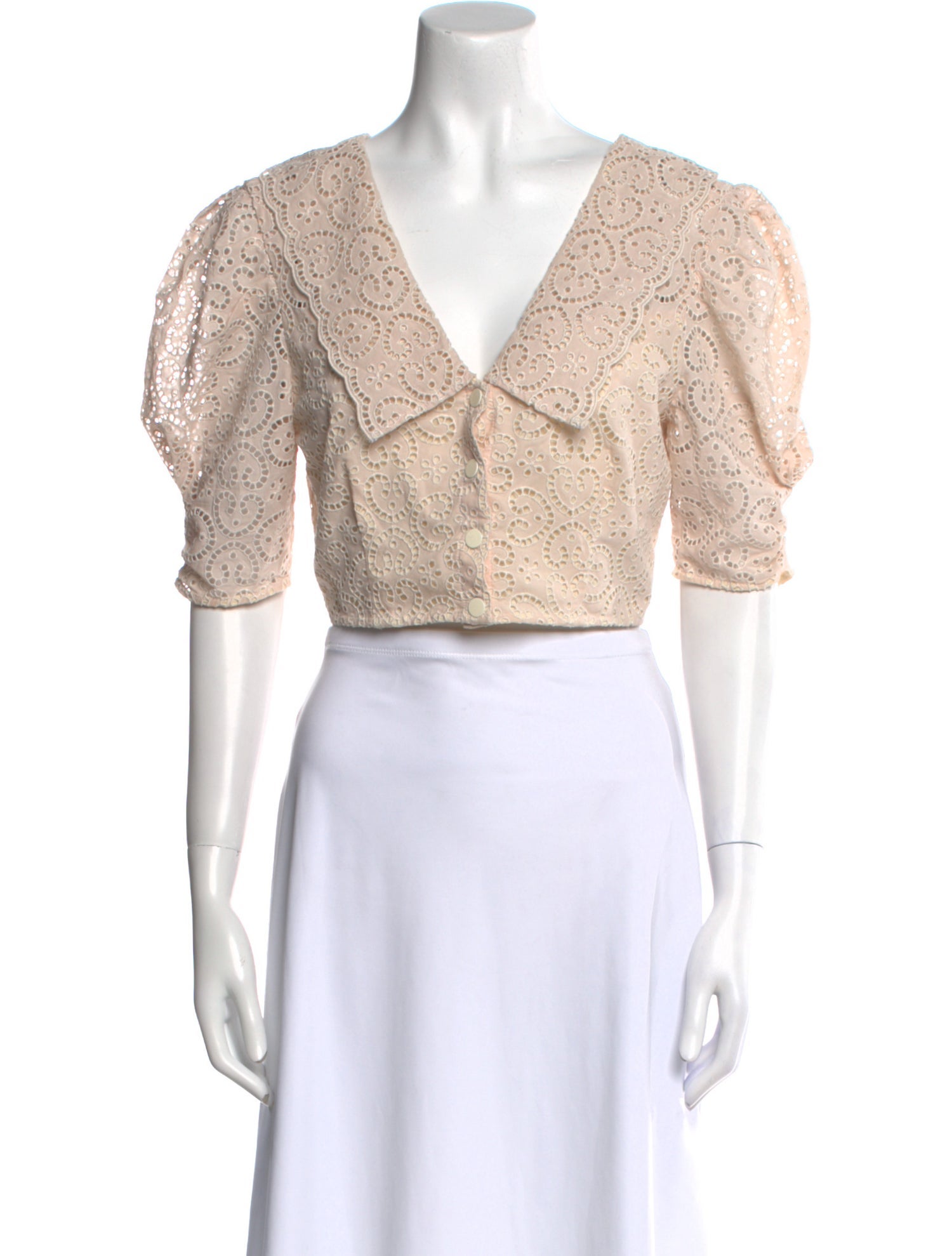 Sandro Short Sleeve Crop Top