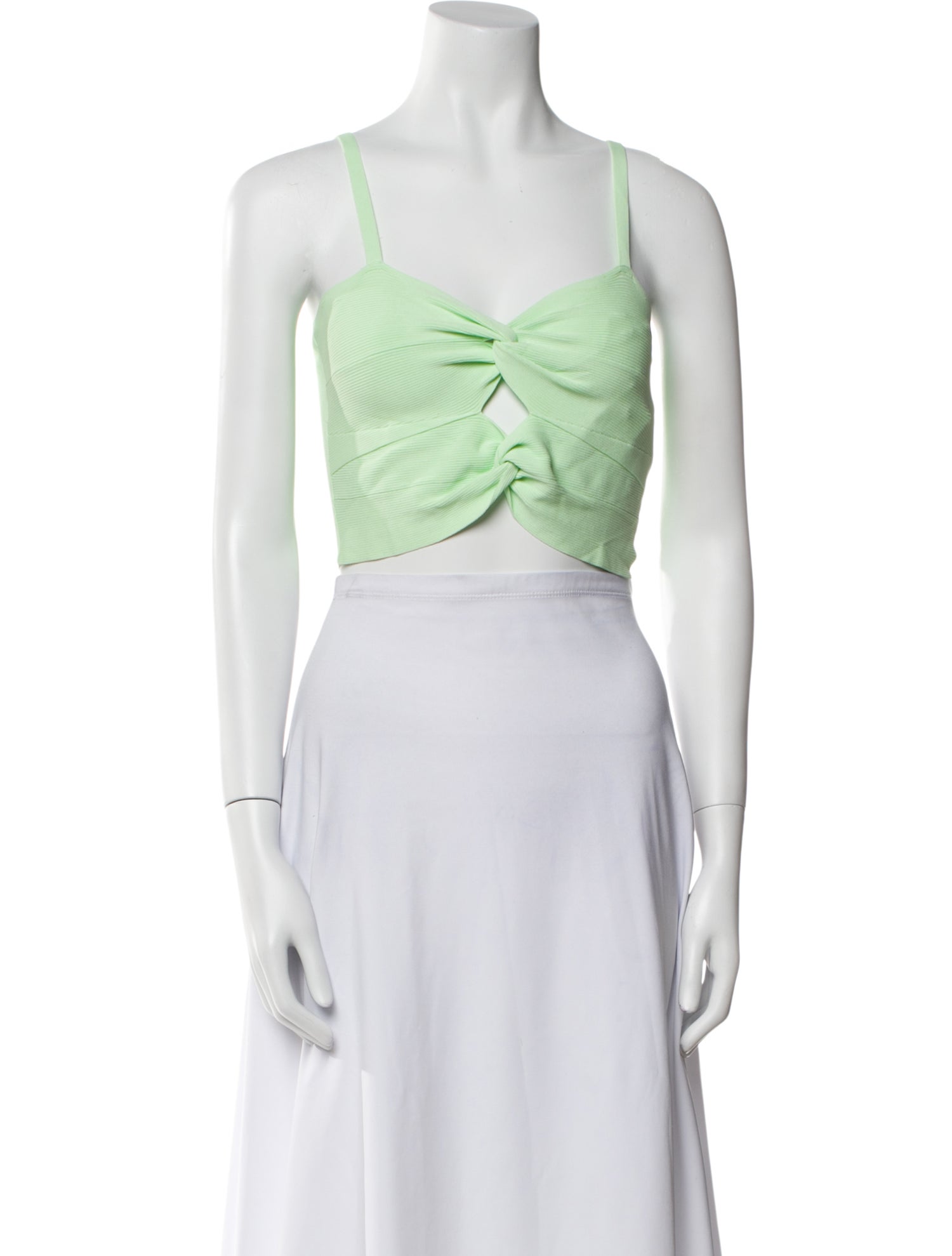 Sandro V-Neck Sleeveless Crop Top