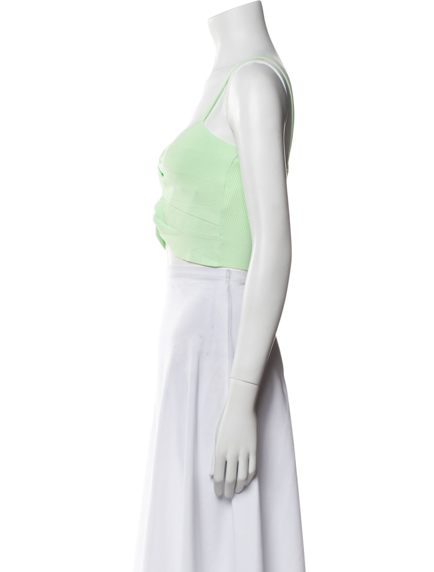 Sandro V-Neck Sleeveless Crop Top