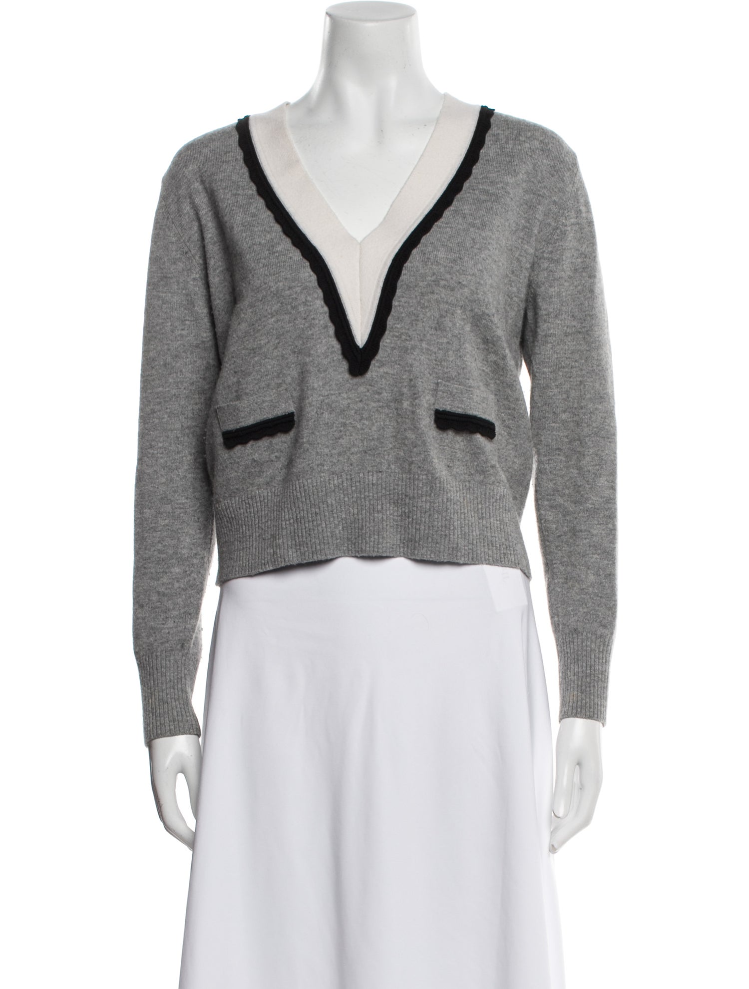 Sandro Wool V-Neck Sweater