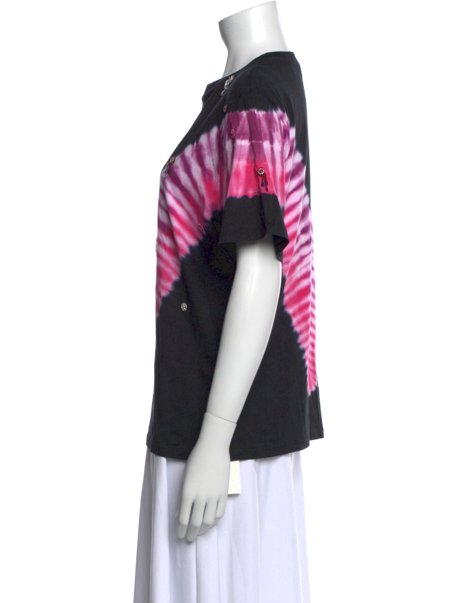 Sandro Tie-Dye Print Crew Neck T-Shirt