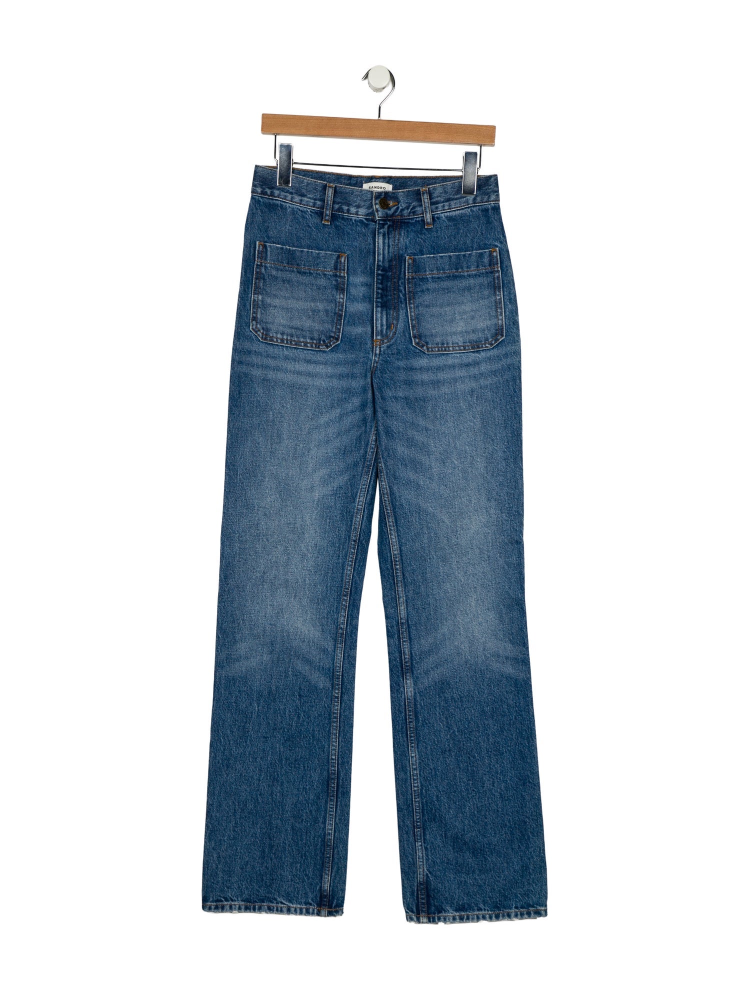 Sandro High-Rise Wide Leg Jeans