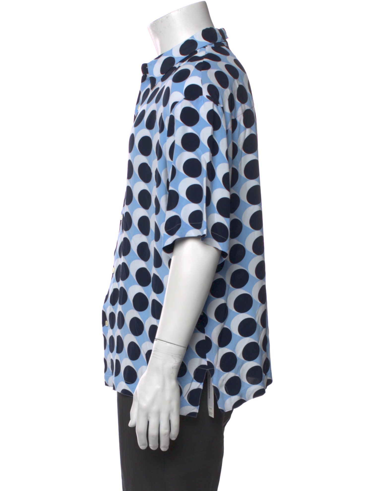 Sandro Polka Dot Print Short Sleeve Shirt