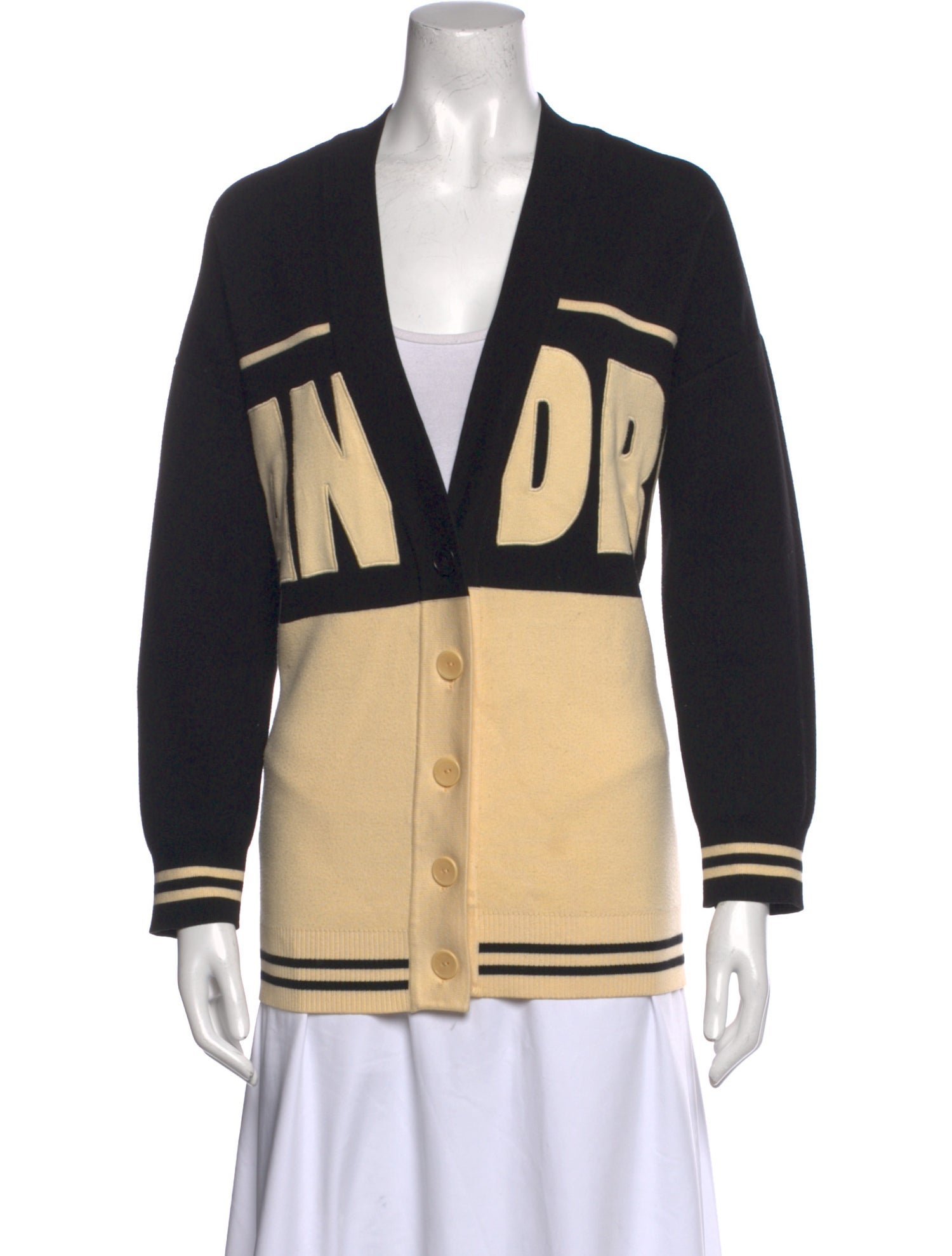 Sandro Striped V-Neck Sweater