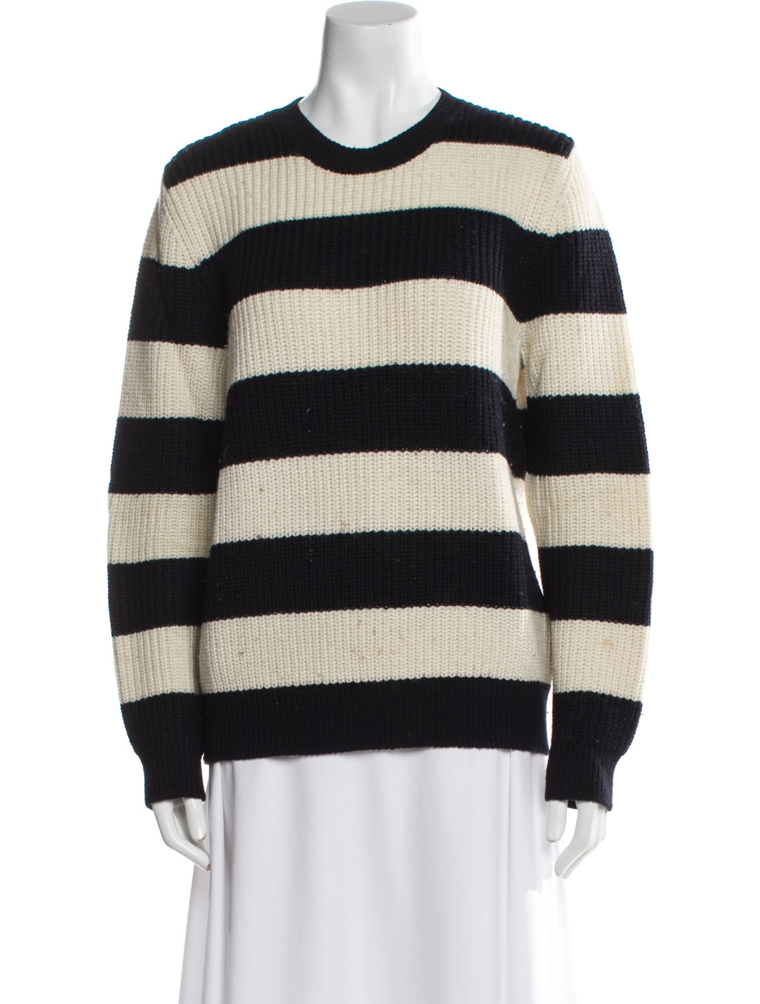 Sandro Striped Crew Neck Sweater