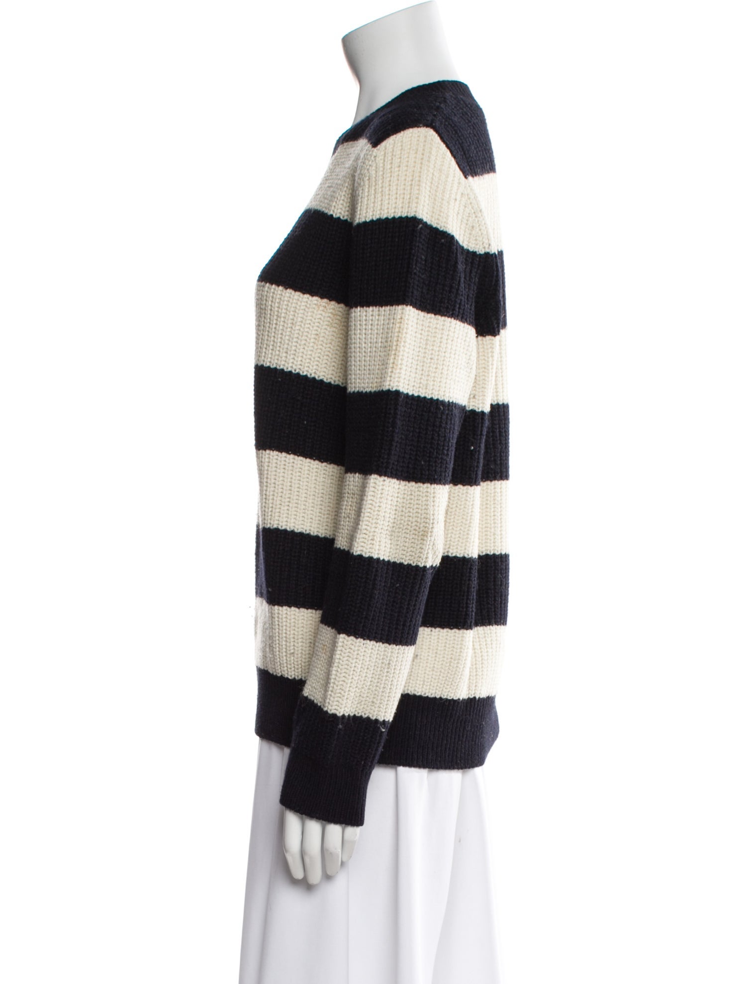 Sandro Striped Crew Neck Sweater
