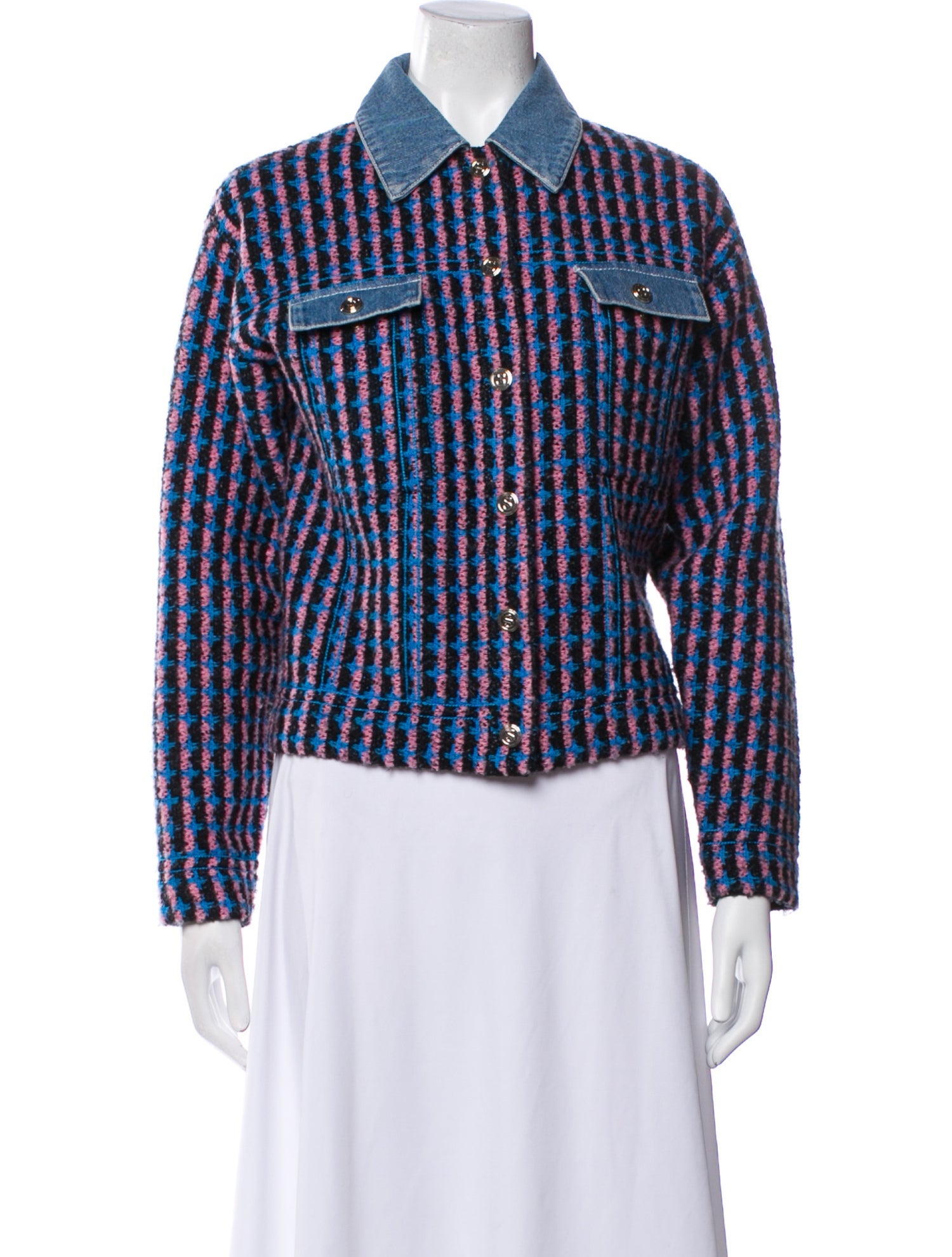 Sandro Striped Denim Jacket