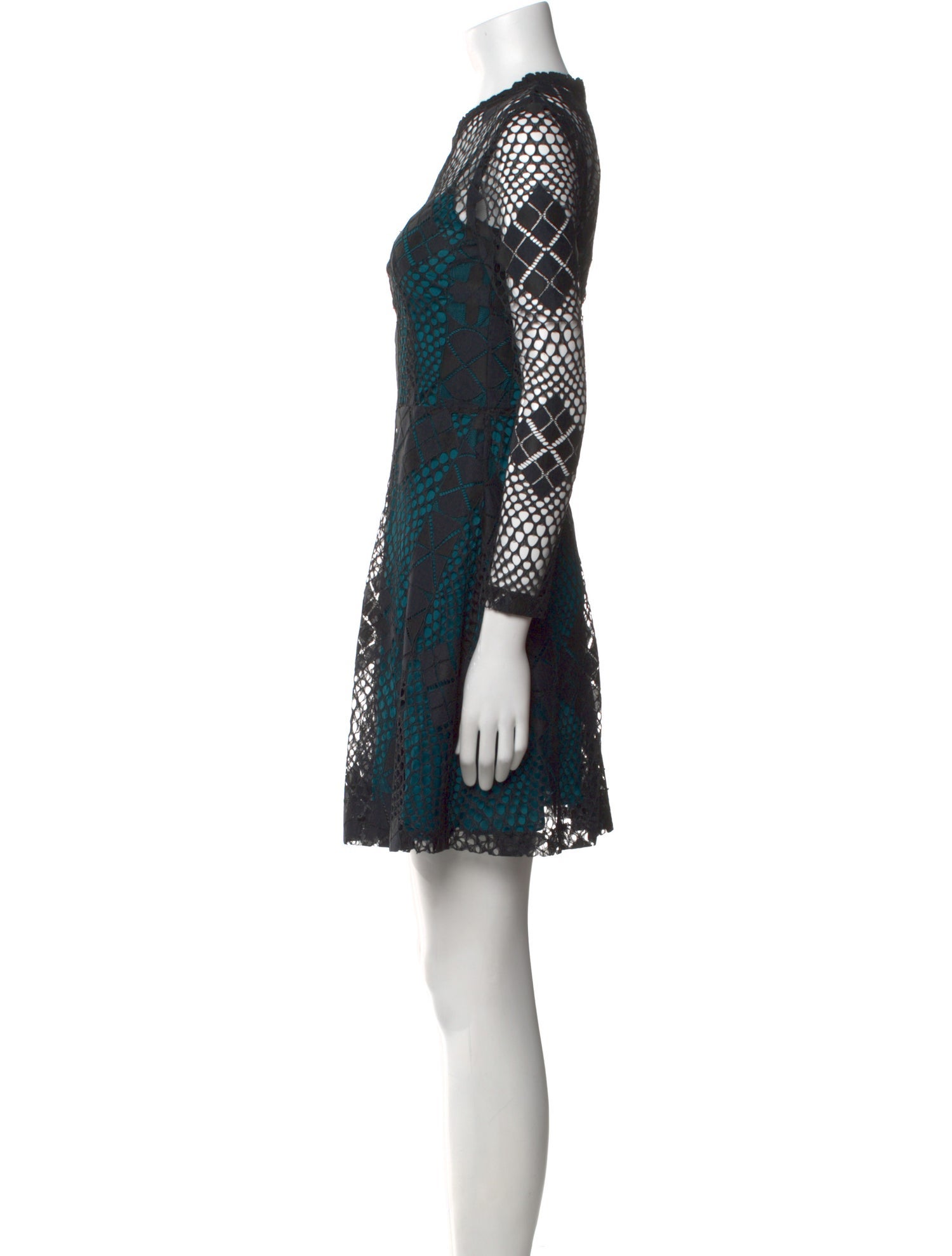 Sandro Lace Pattern Mini Dress