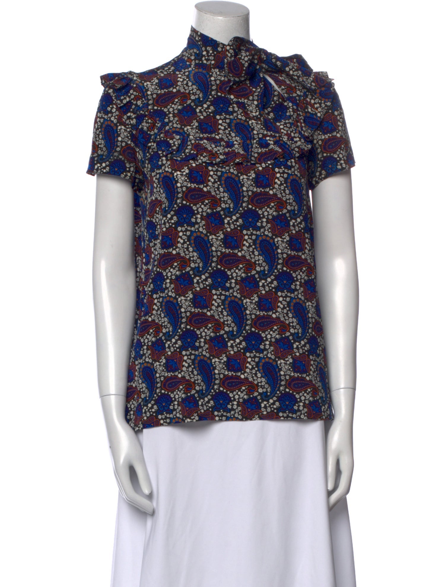 Sandro Silk Printed Blouse