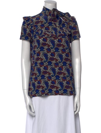 Sandro Silk Printed Blouse