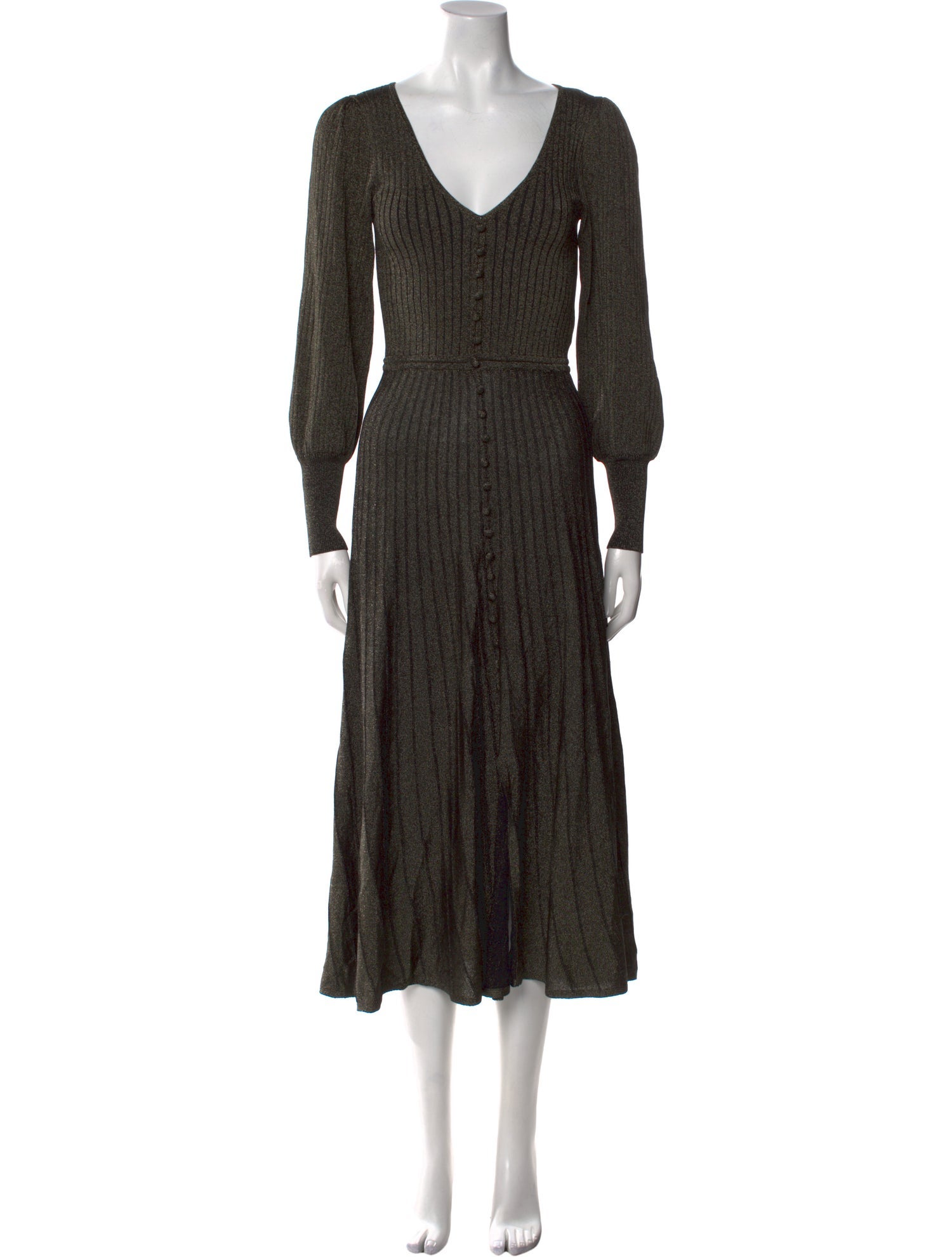 Sandro V-Neck Long Dress