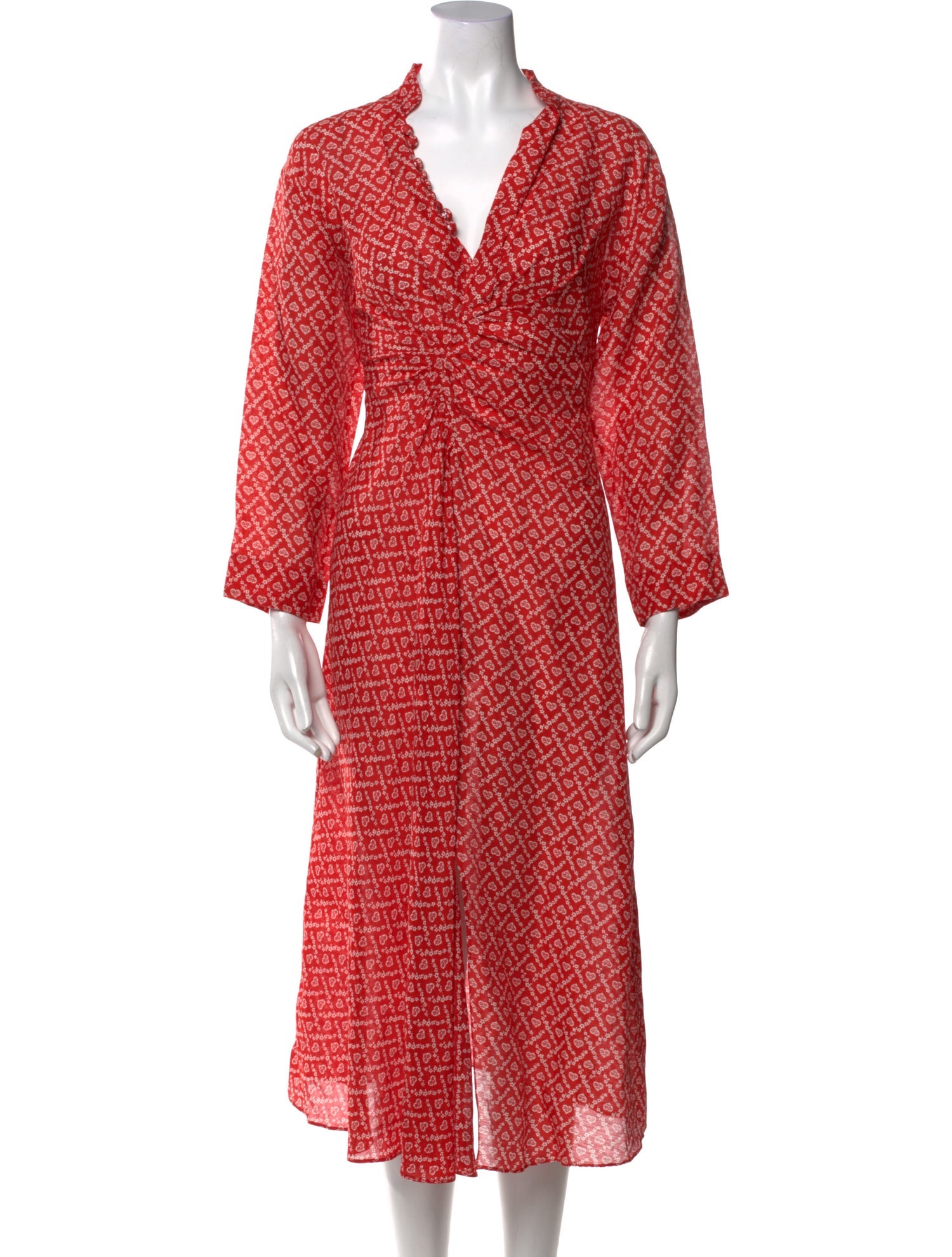 Sandro Linen Midi Length Dress