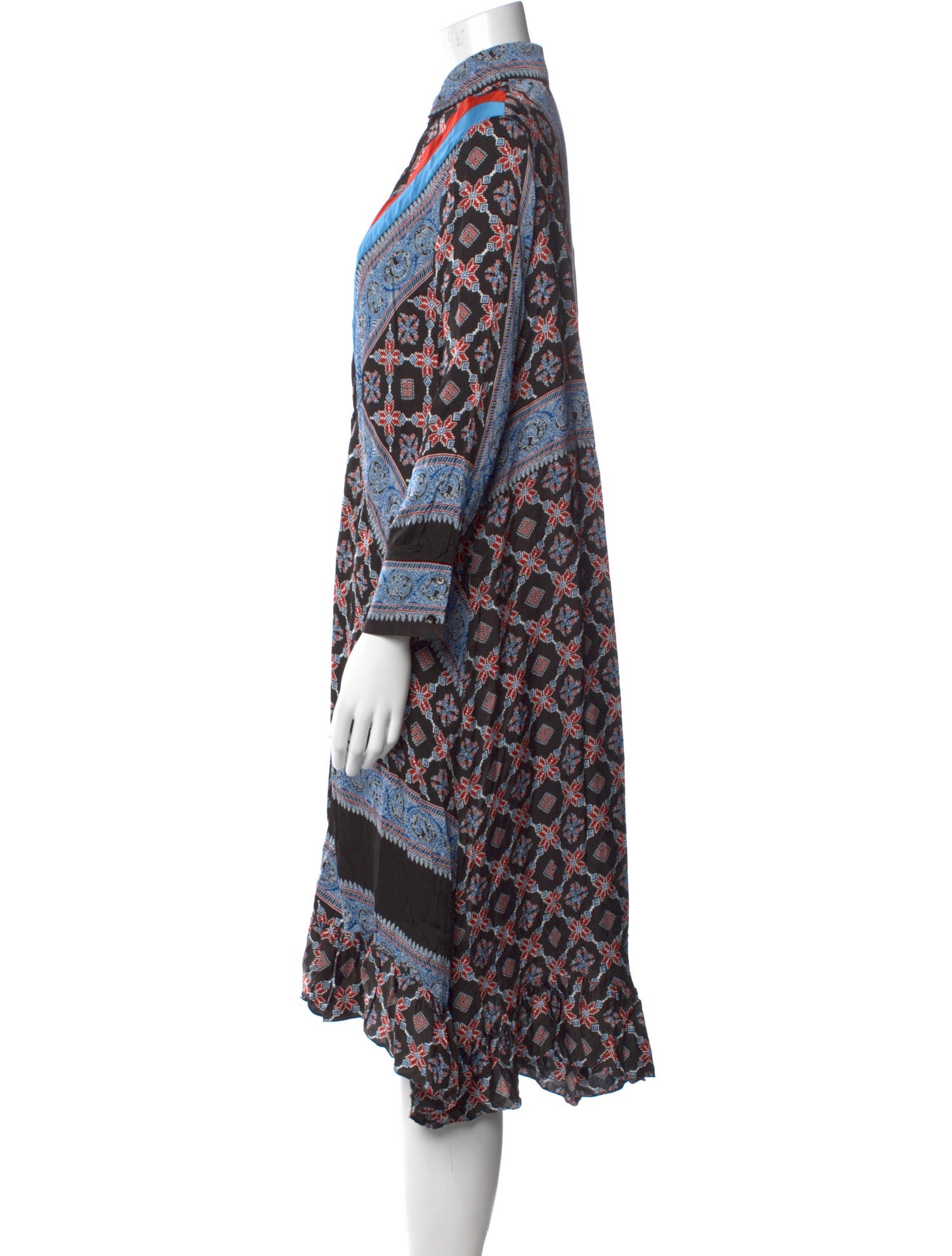 Sandro Paisley Print Long Dress