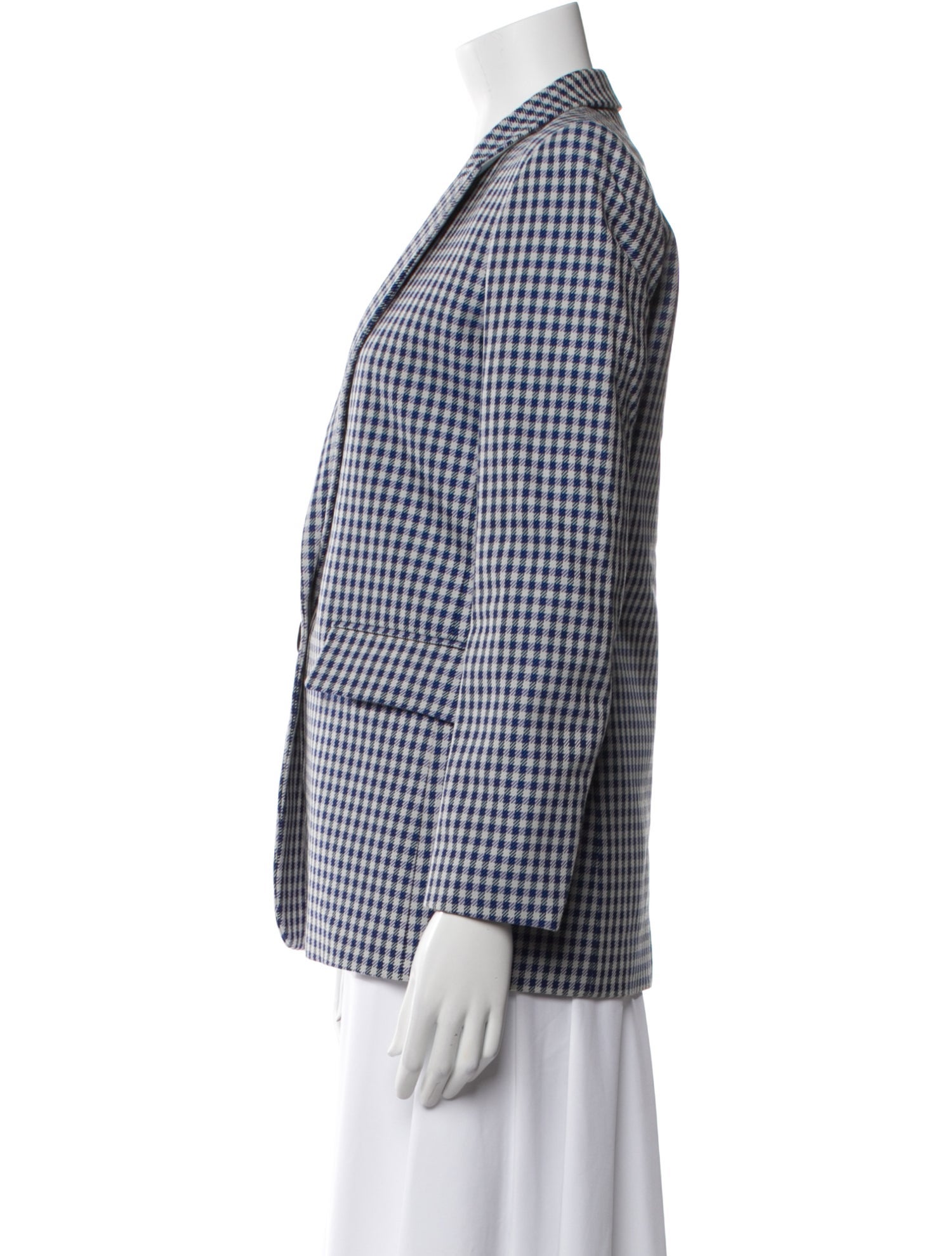 Sandro Plaid Print Blazer