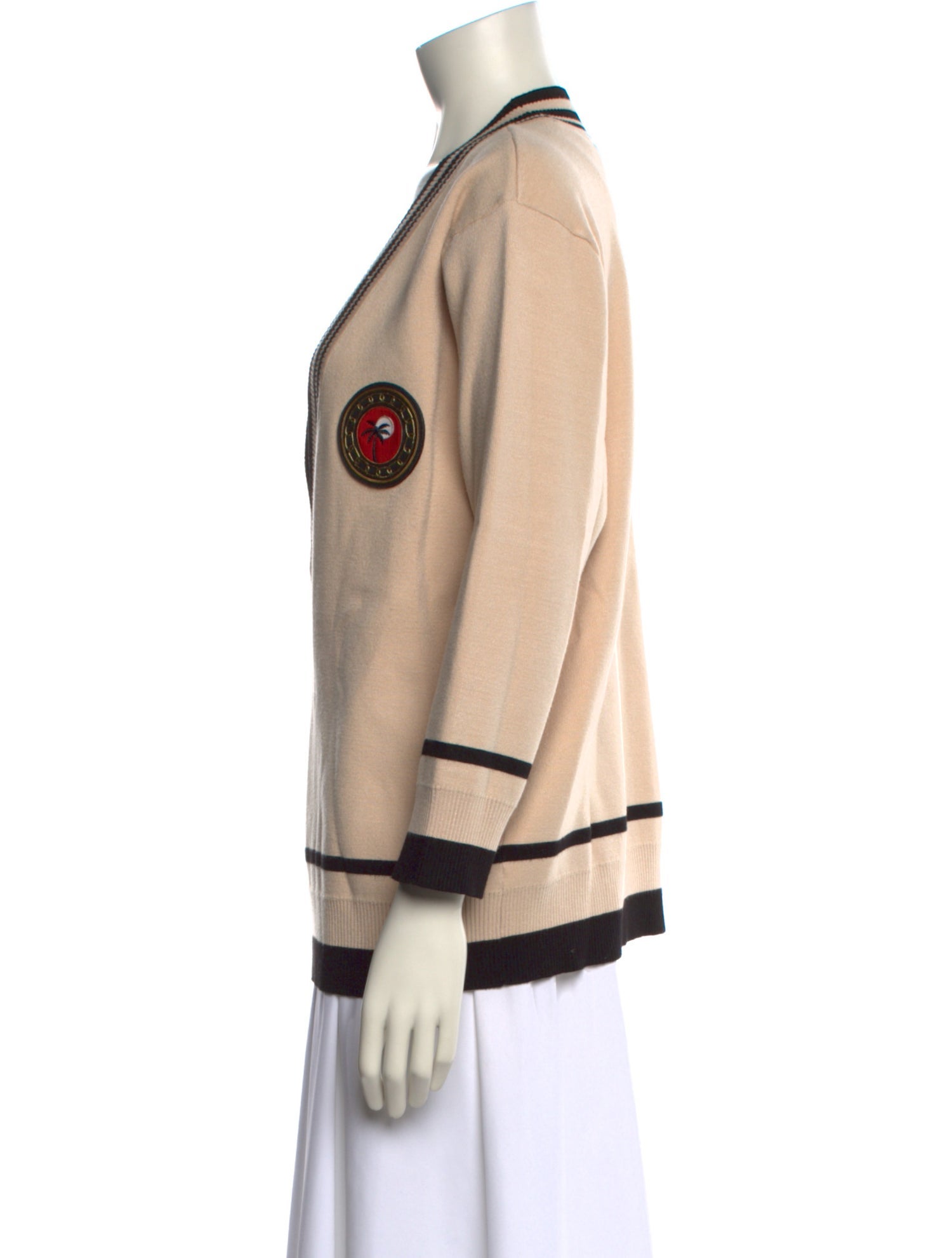 Sandro Striped V-Neck Sweater