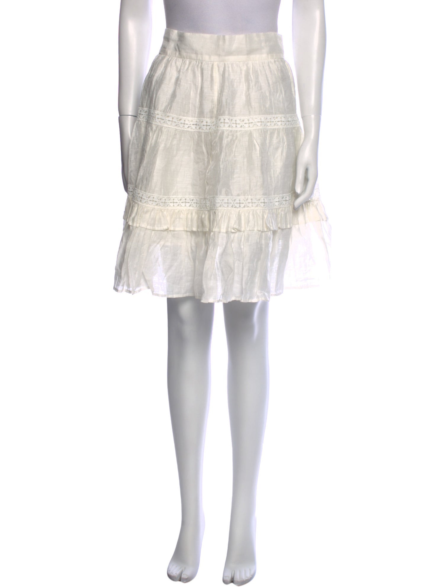 Sandro Linen Knee-Length Skirt