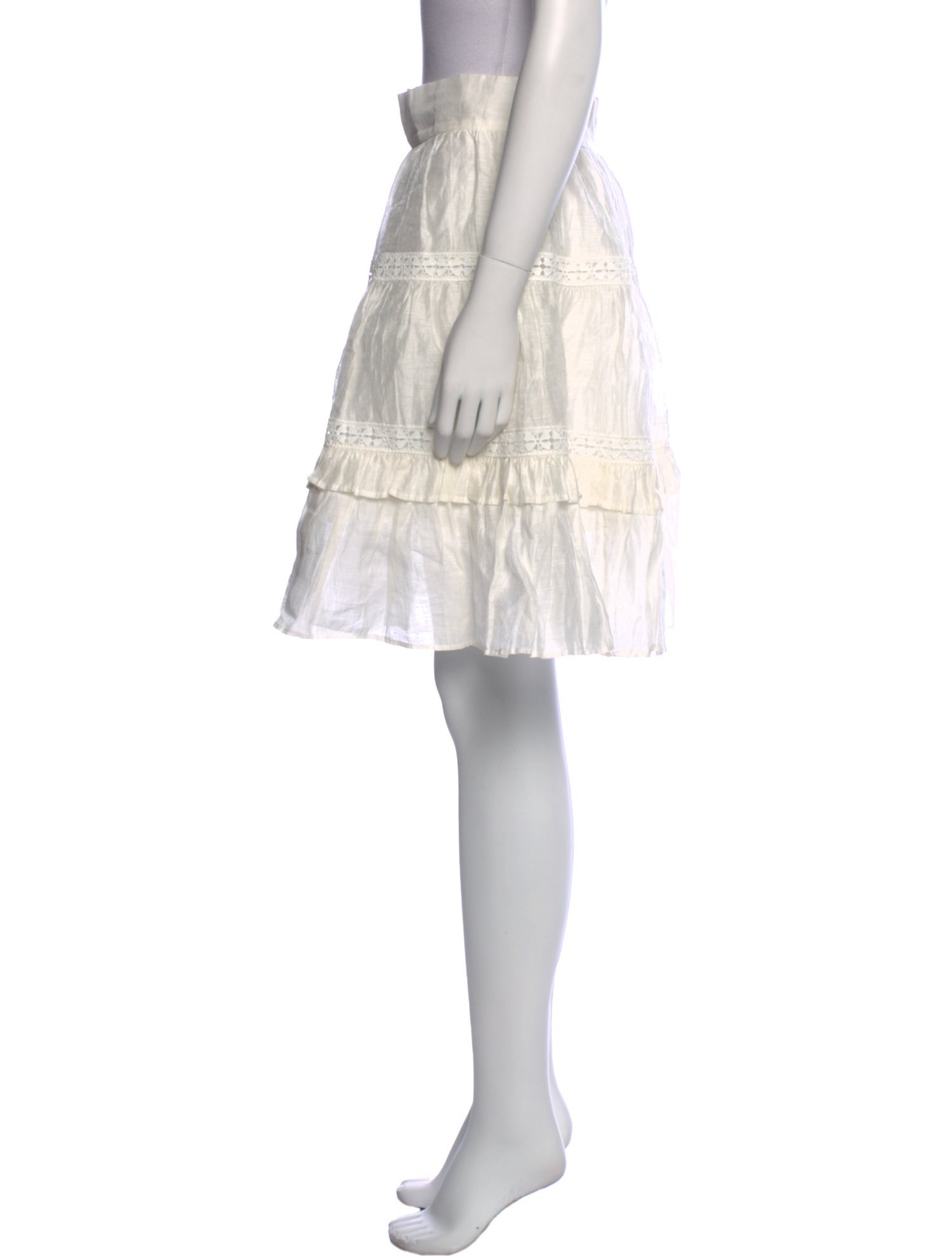 Sandro Linen Knee-Length Skirt