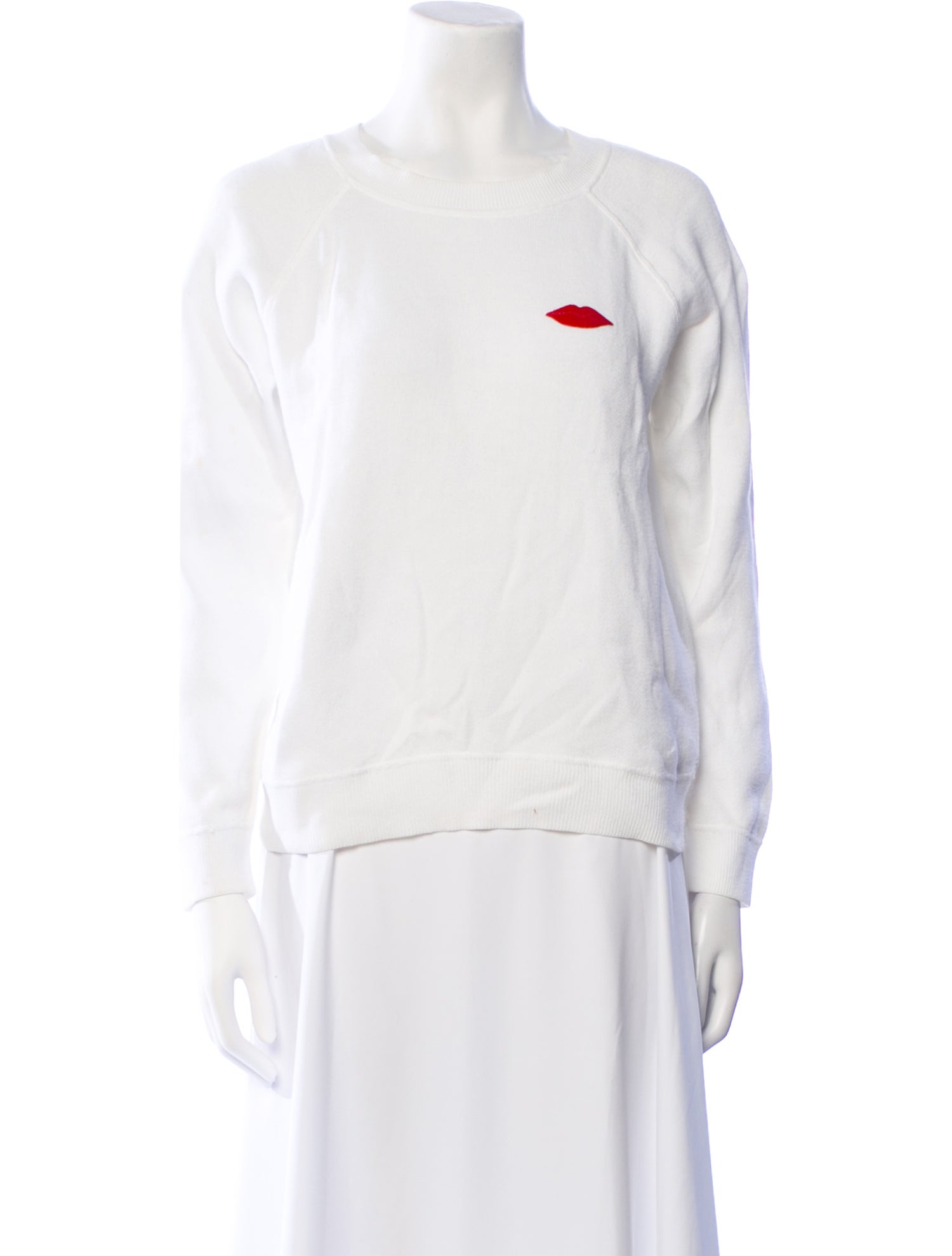 Sandro Graphic Print Crew Neck Sweater