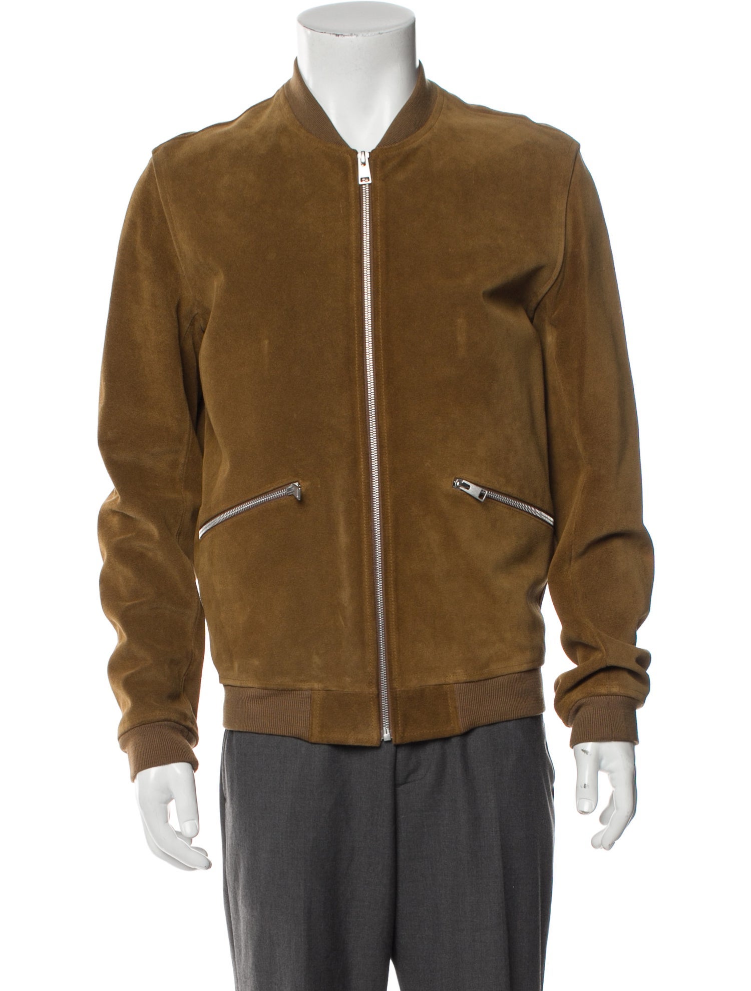 Sandro Lambskin Bomber Jacket
