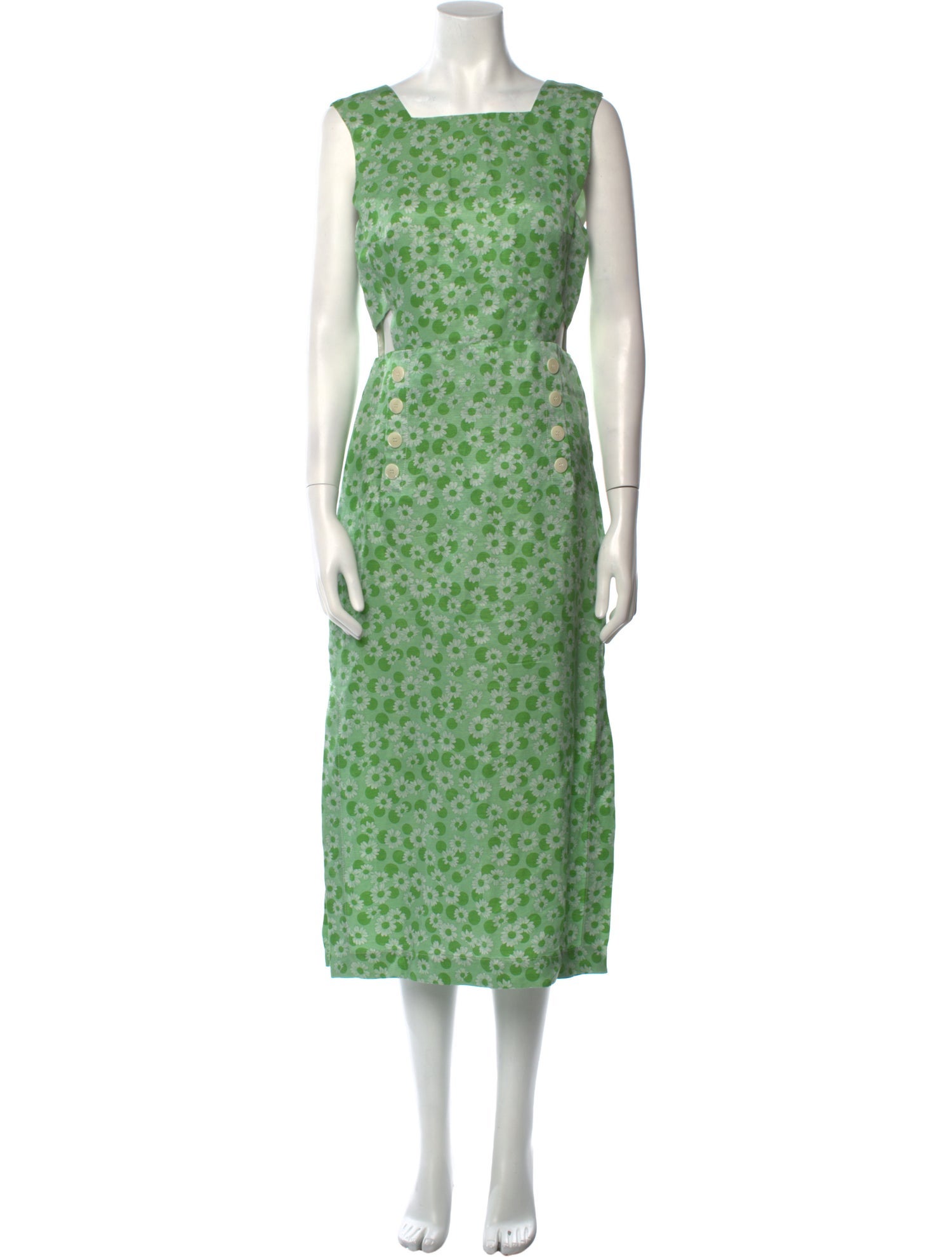 Sandro Linen Midi Length Dress