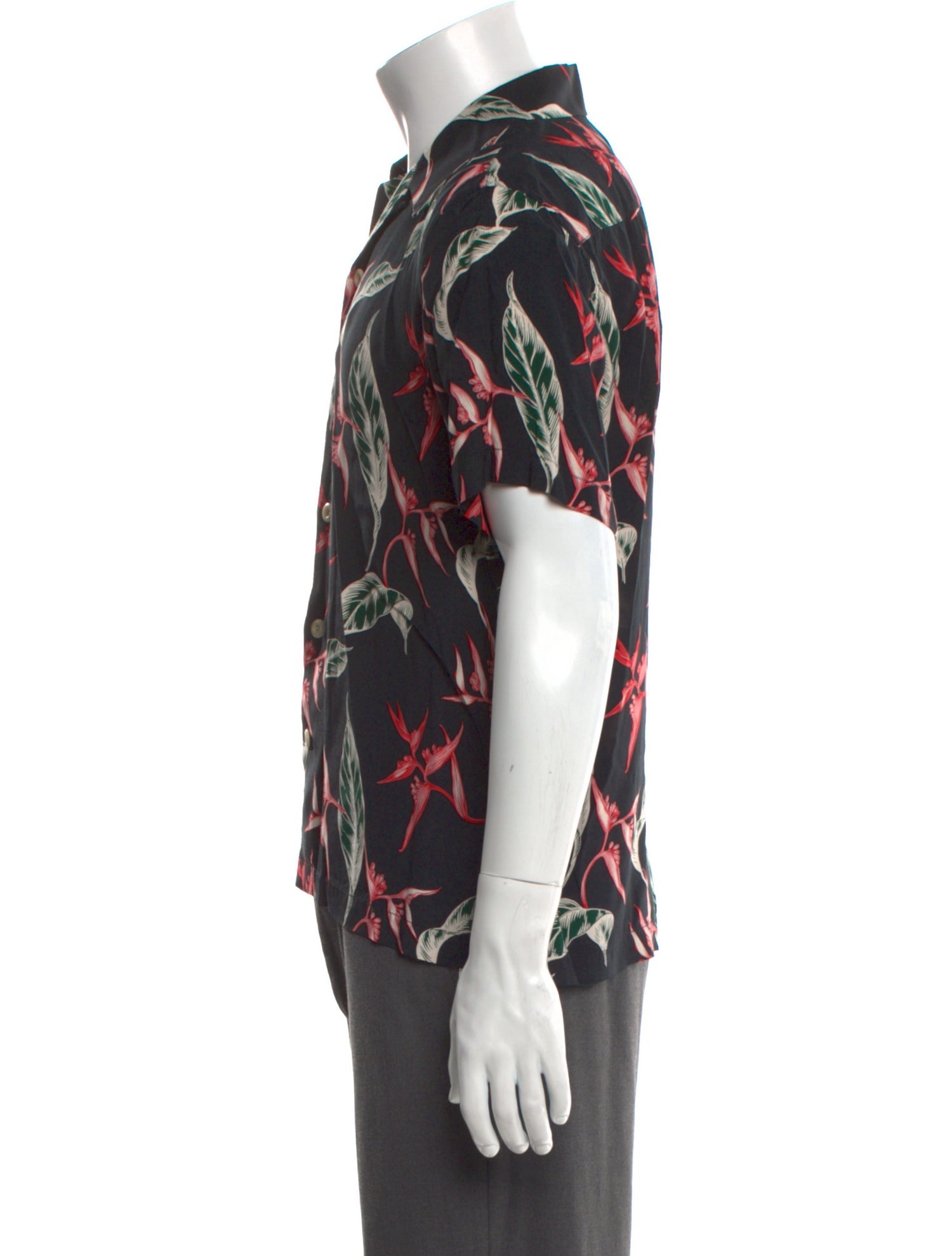 Sandro Floral Print Short Sleeve Shirt
