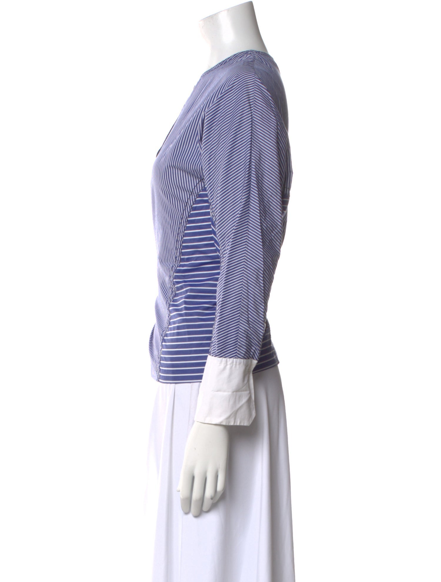 Sandro Striped Crew Neck Top