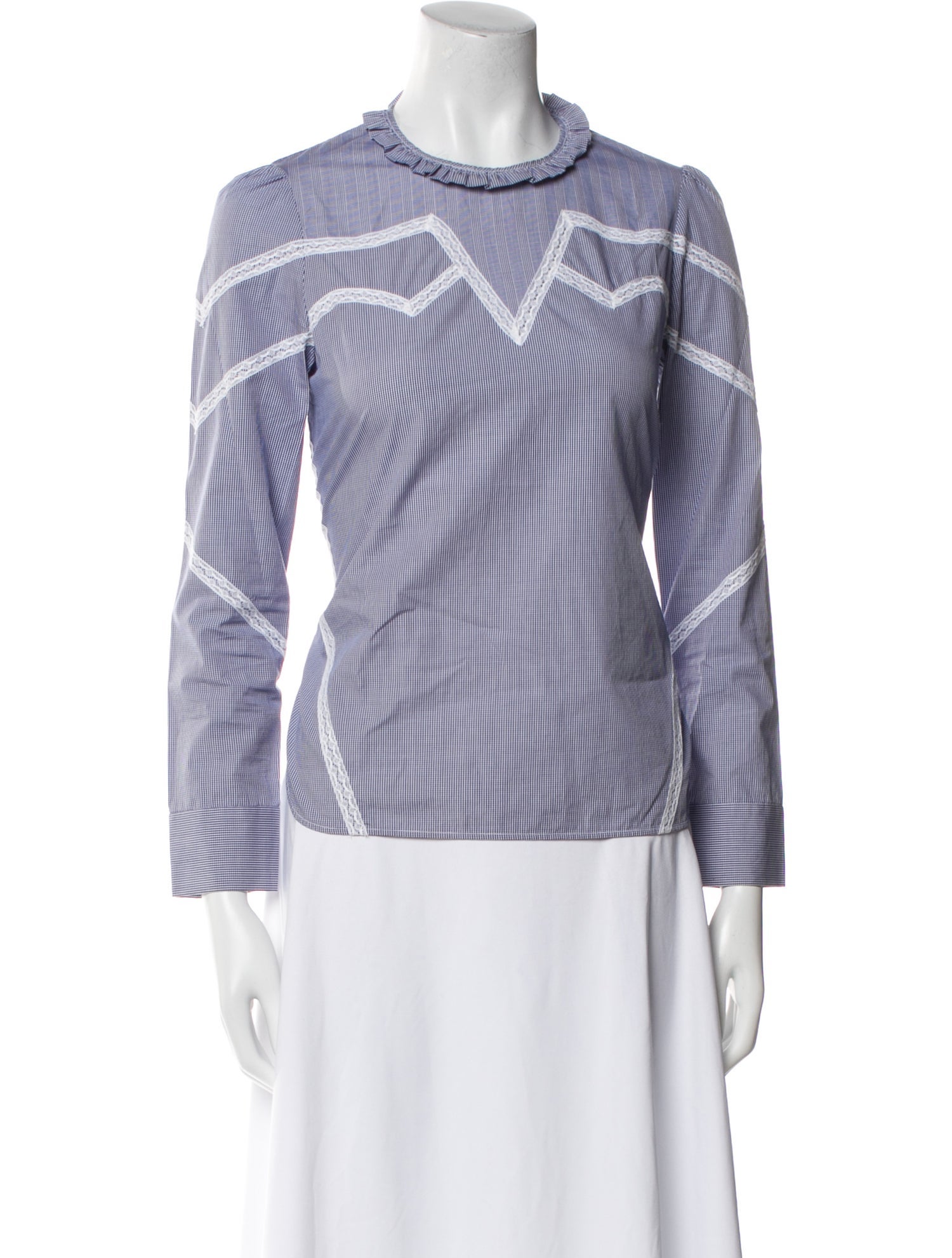 Sandro Striped Mock Neck Top