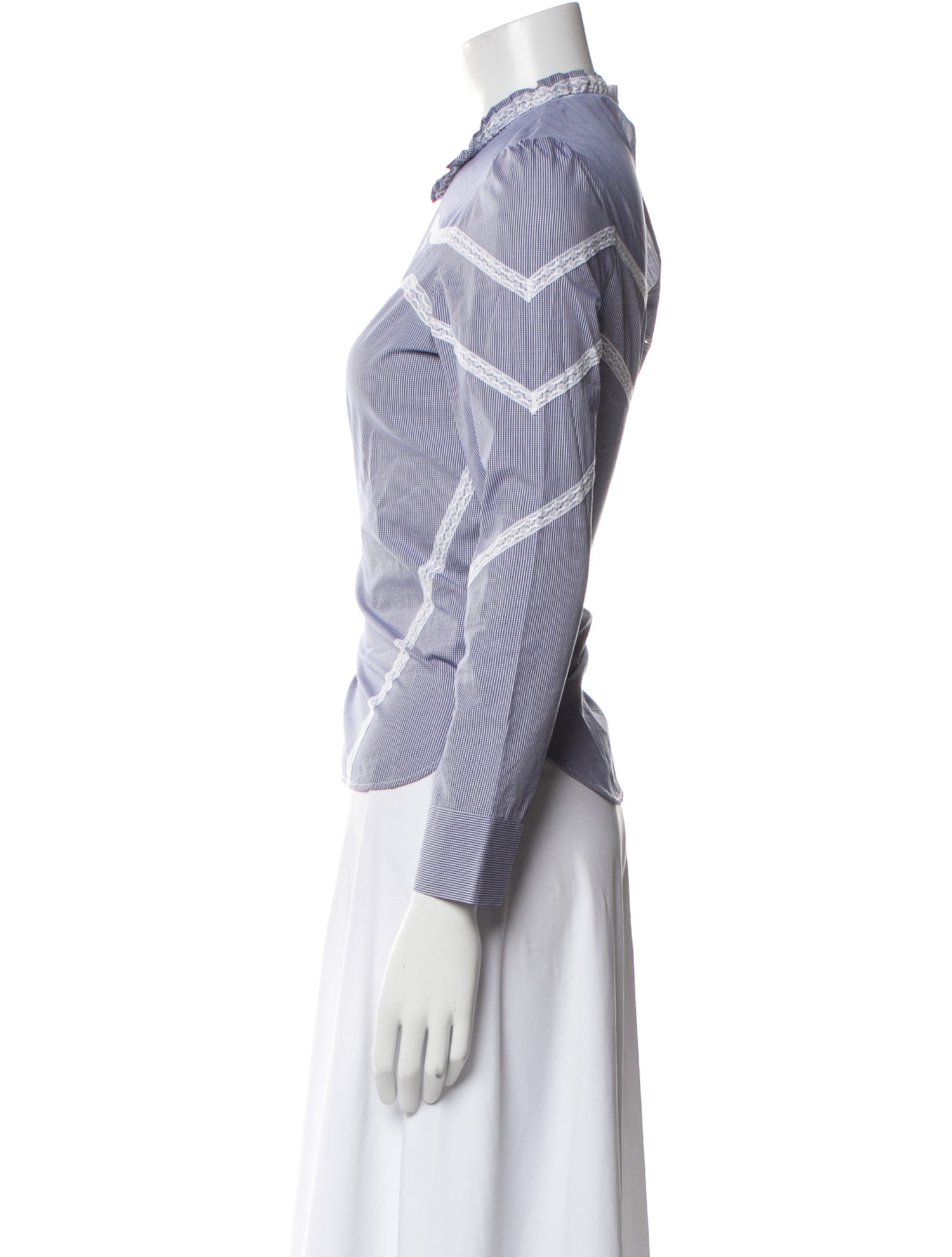 Sandro Striped Mock Neck Top