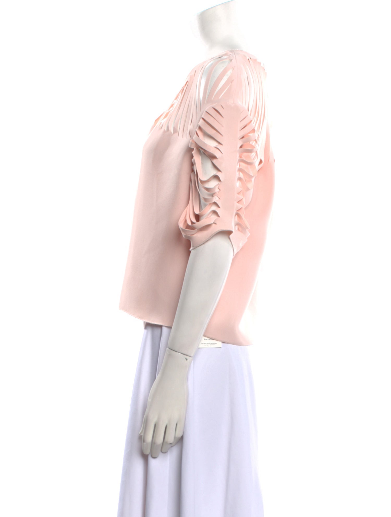 Sandro Bateau Neckline Three-Quarter Sleeve Crop Top