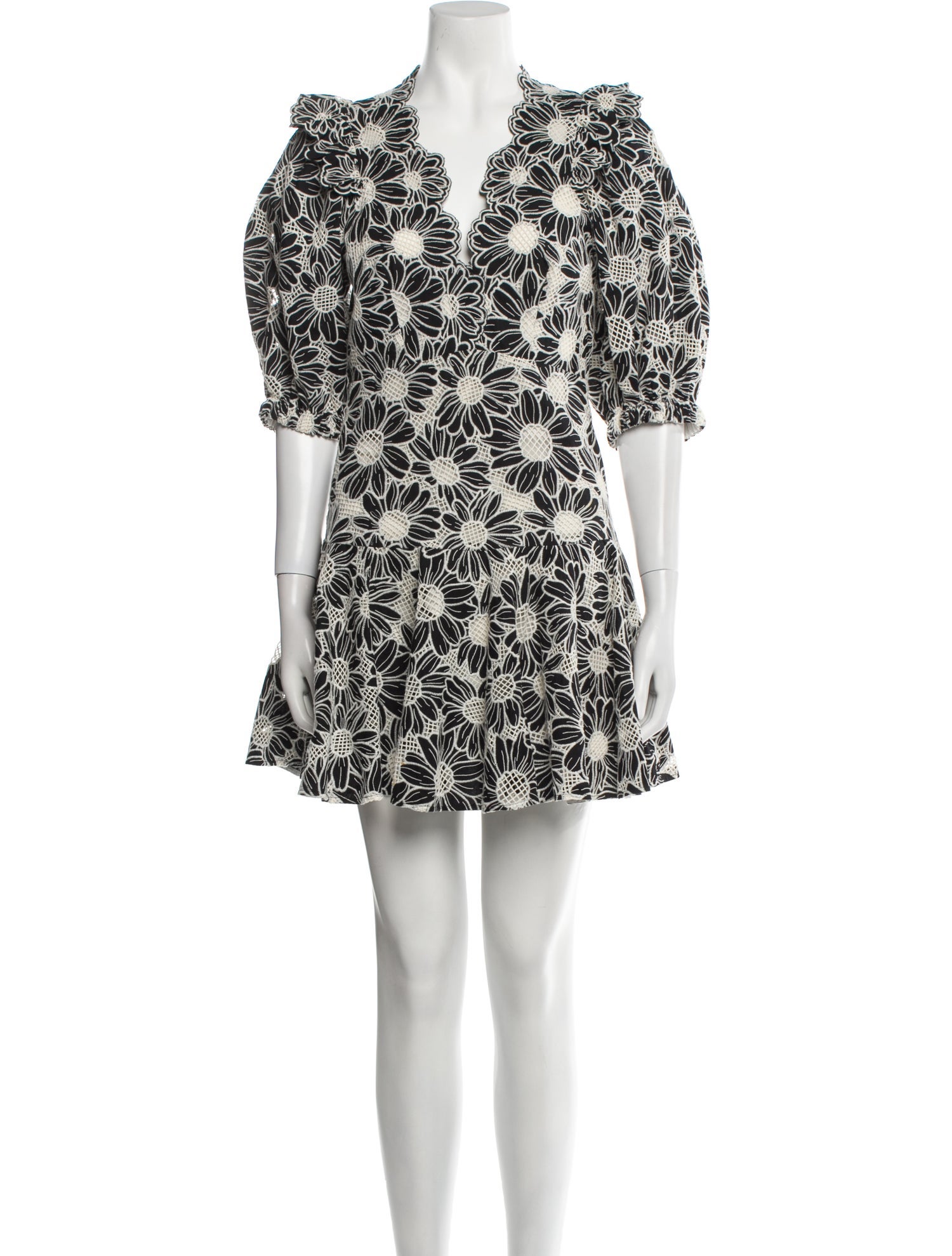 Sandro Floral Print Mini Dress