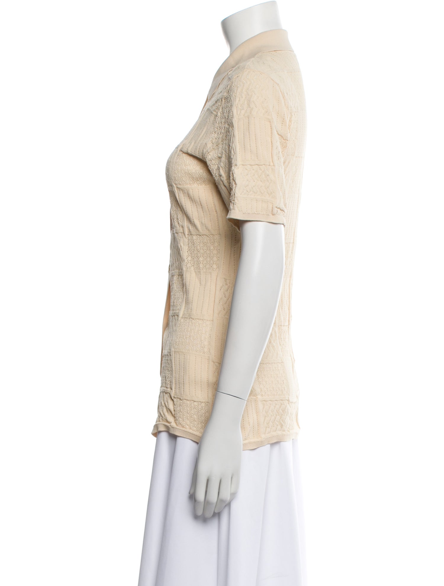 Sandro Short Sleeve Button-Up Top