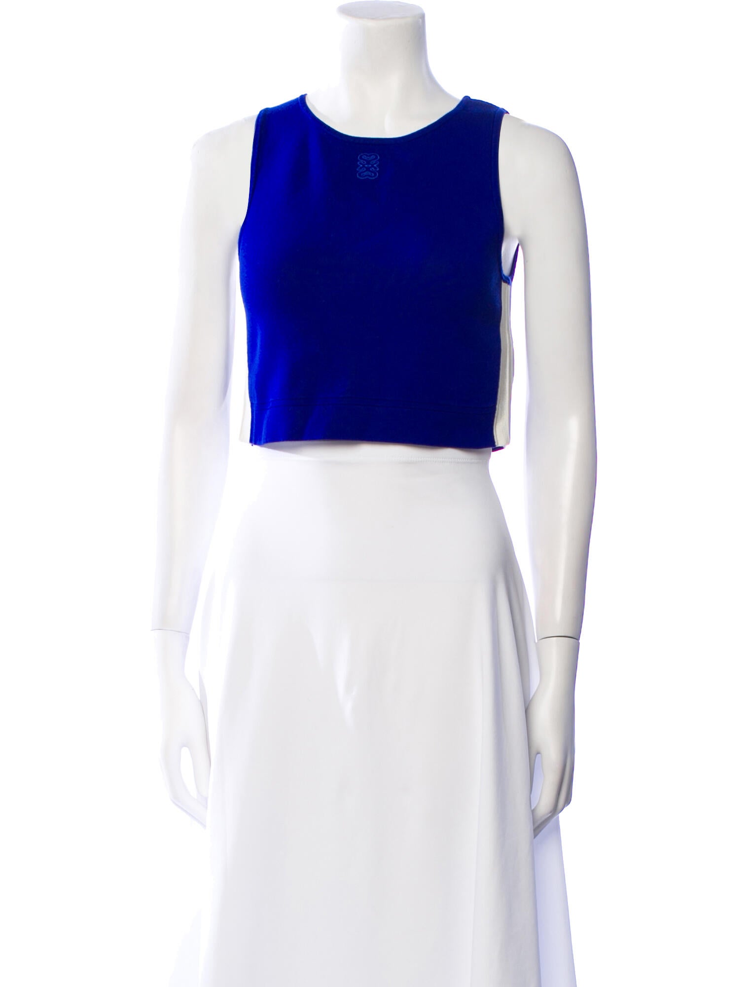 Sandro Crew Neck Sleeveless Crop Top