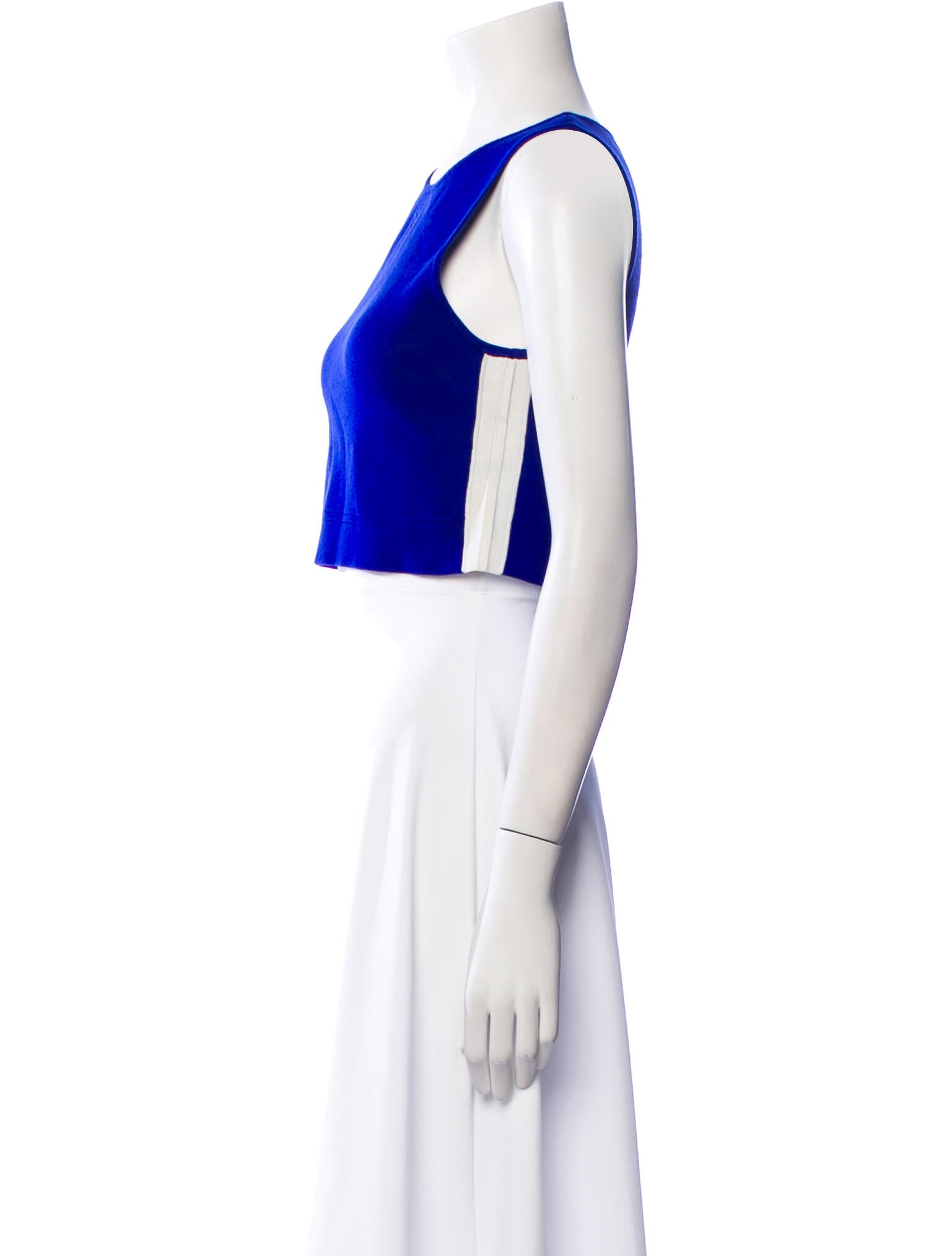 Sandro Crew Neck Sleeveless Crop Top