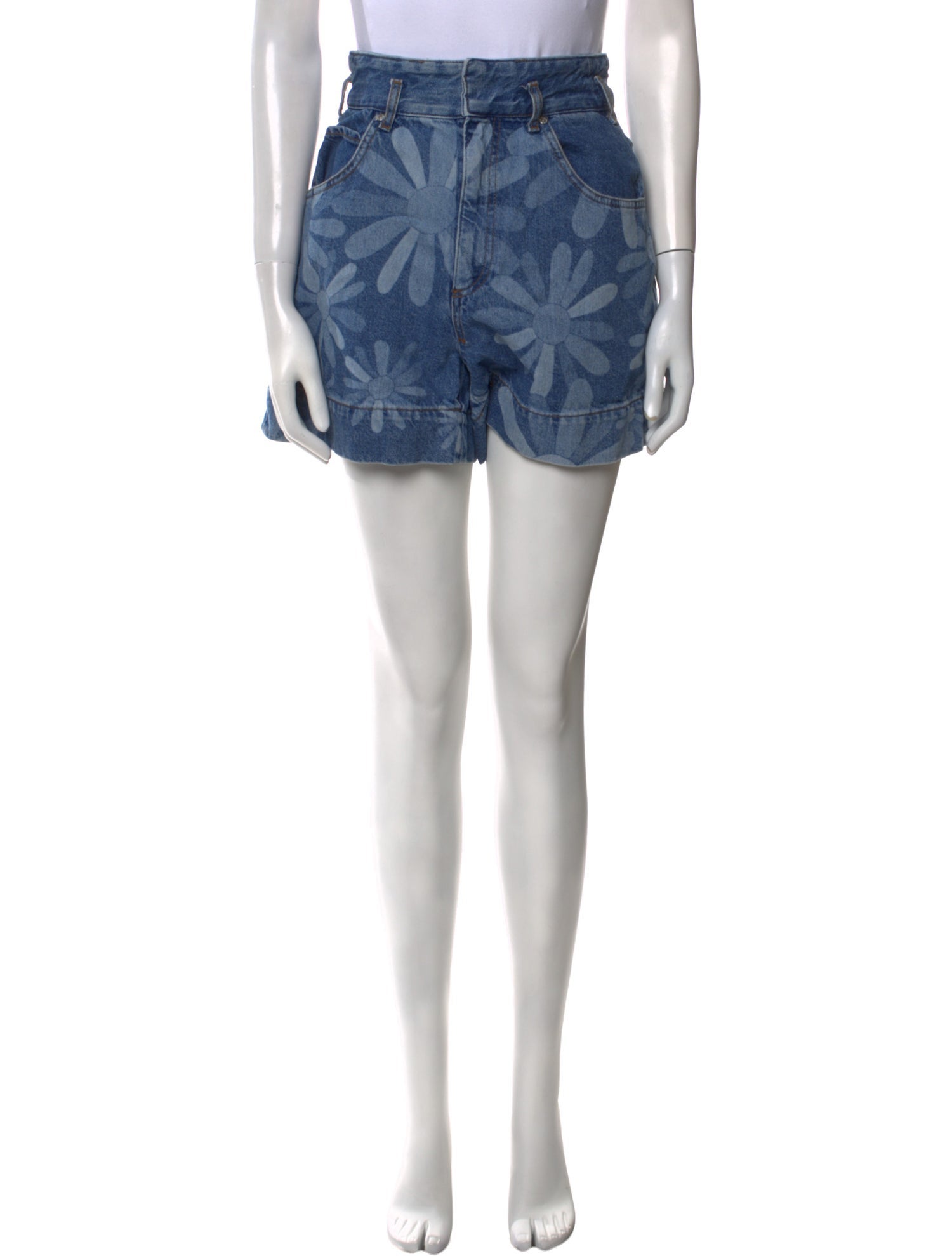 Sandro Floral Print Mini Shorts
