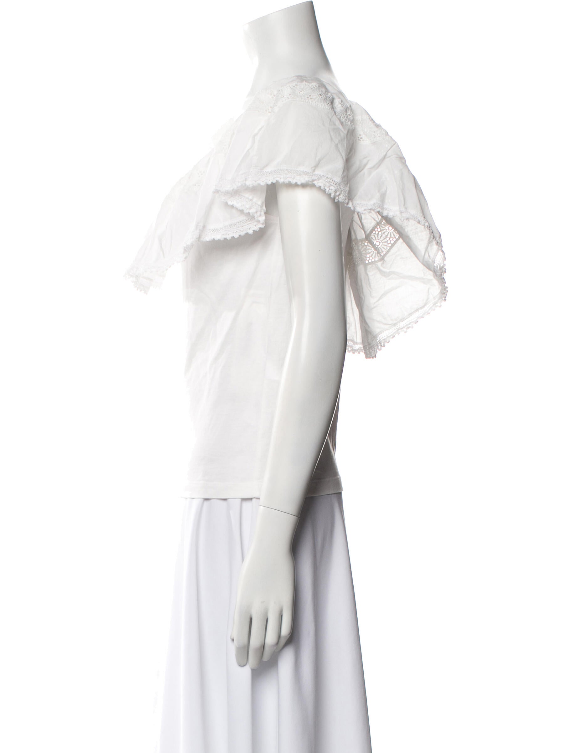 Sandro Off-The-Shoulder Short Sleeve Blouse