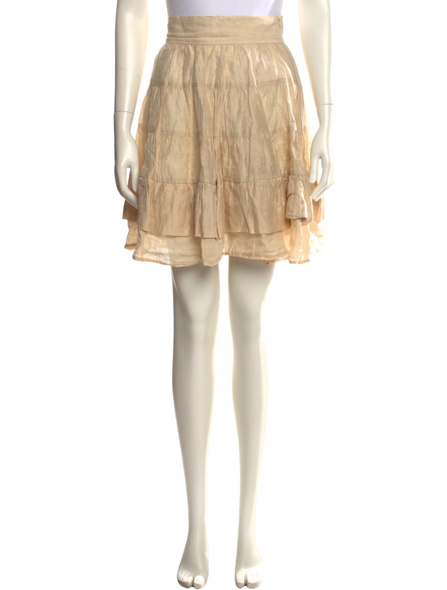 Sandro Linen Knee-Length Skirt