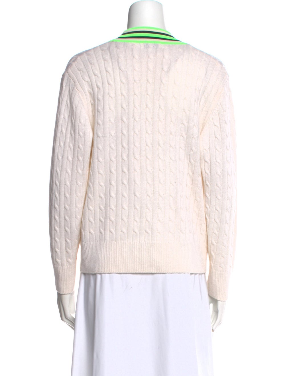 Sandro Wool Pullover Neutrals Braided Accents Lon… - image 3