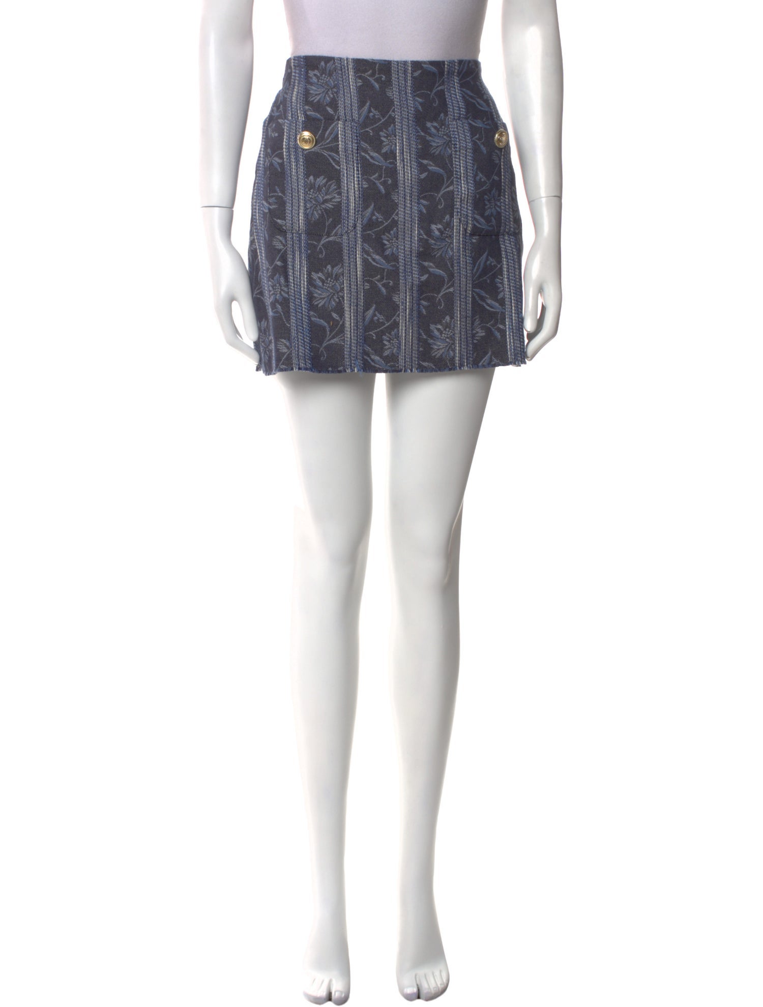 Maje Plaid Print Mini Skirt